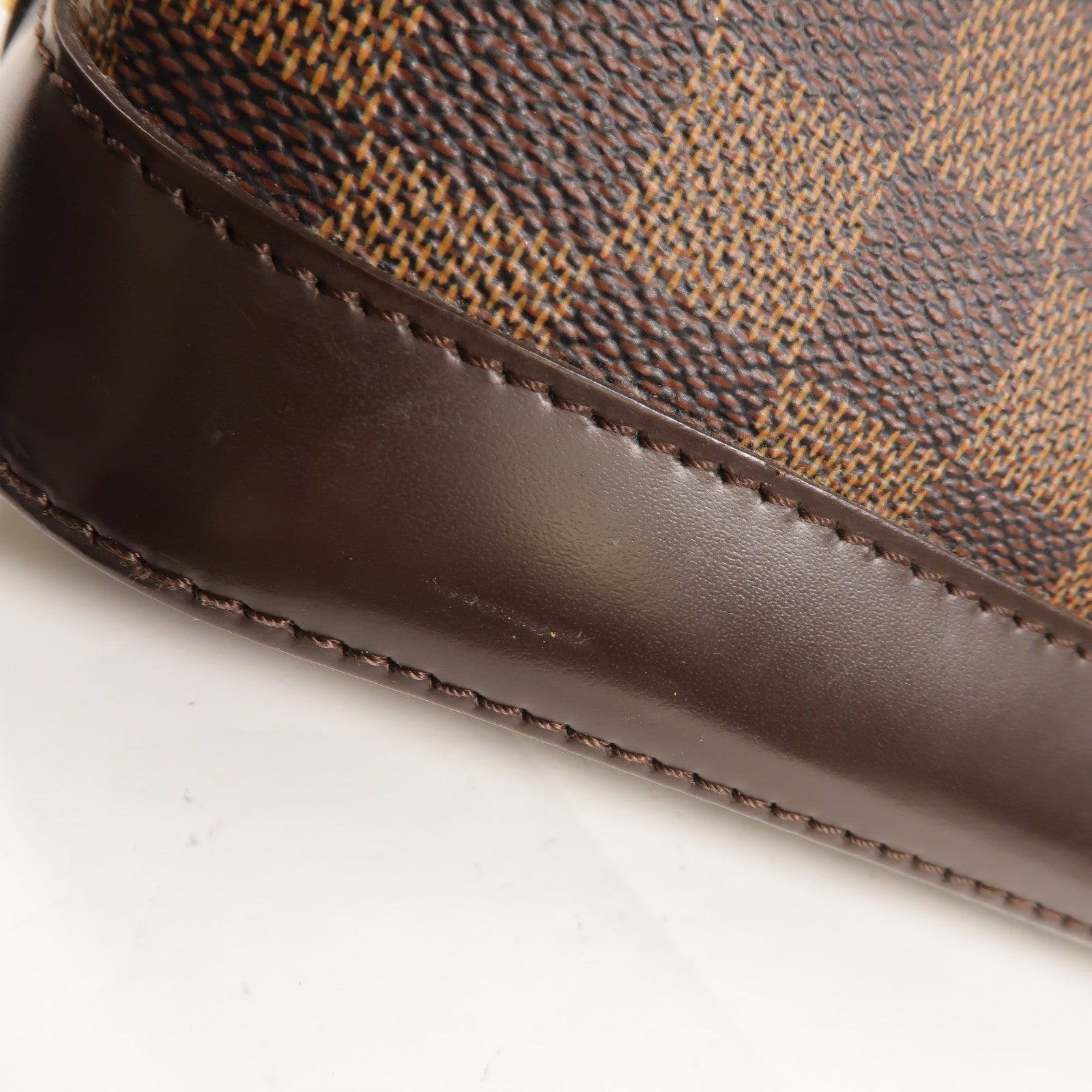 LOUIS VUITTON Damier Alma BB金扣手挽肩背兩用袋棕色