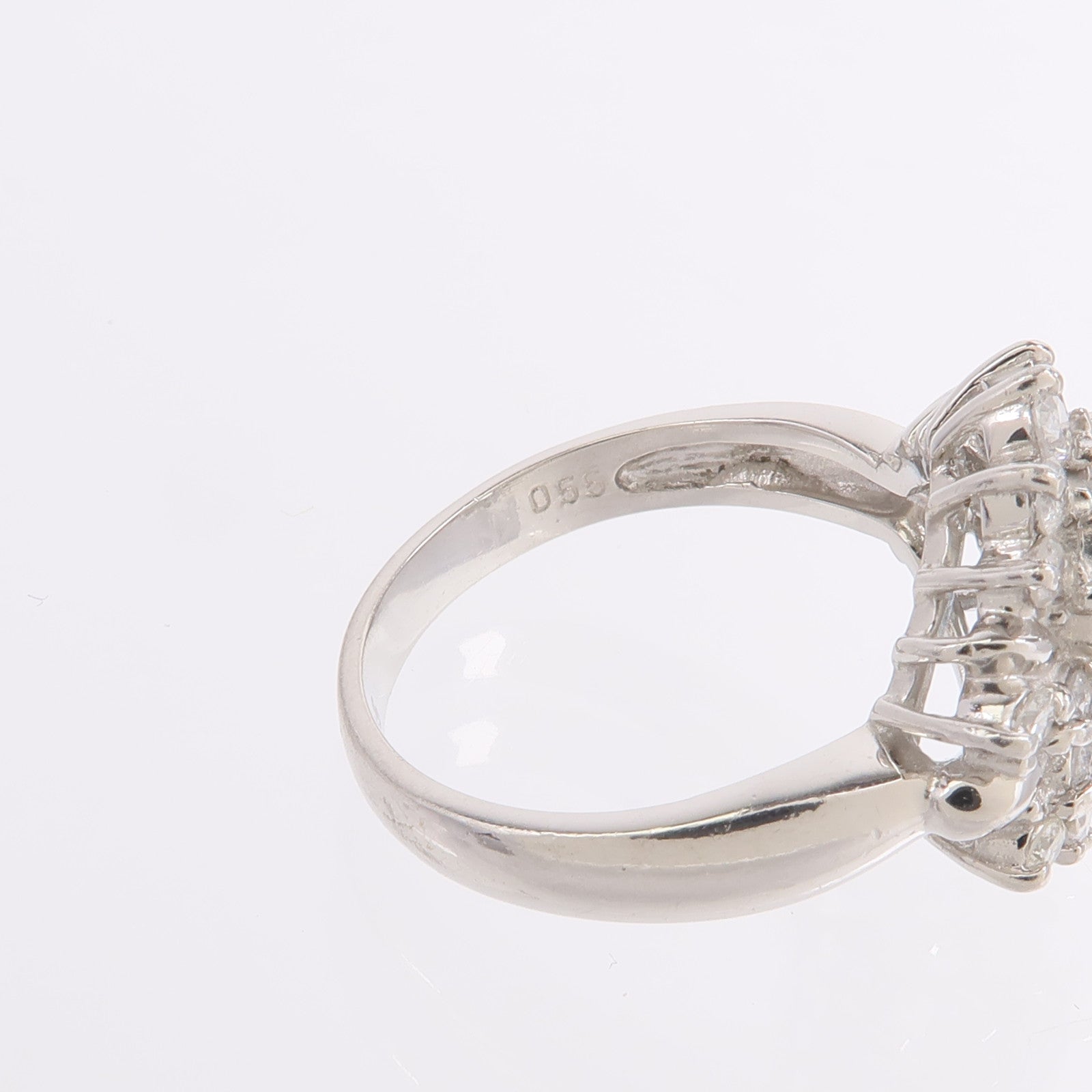 JEWELRY PT900鉑金Aquamarine Diamond Ring藍晶/鑽石戒指