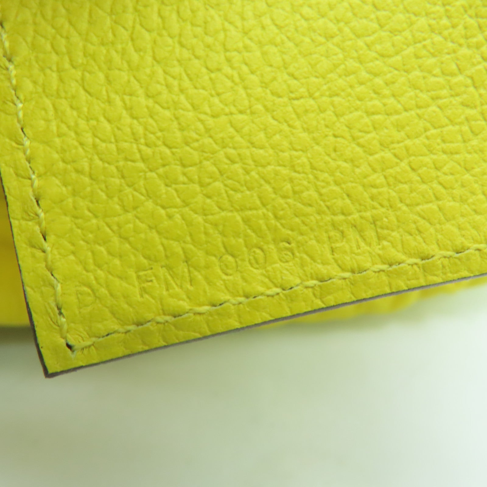 HERMES Evercolor Leather Bridado Shoulder Bag Silver Buckle Shoulder Bag Yellow