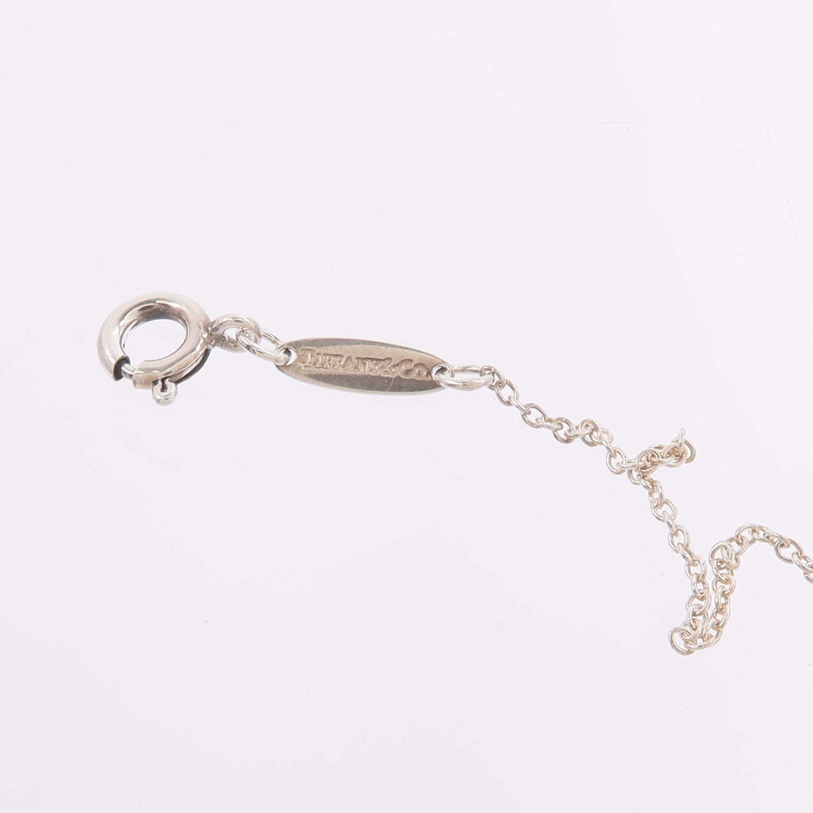 TIFFANY＆CO 925純銀Open Heart Pendant With Diamond SM鑽石項鍊
