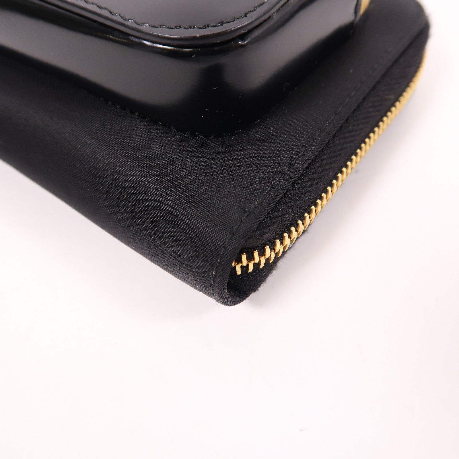 PRADA 尼龍/皮革Shoulder Bag金扣肩背袋