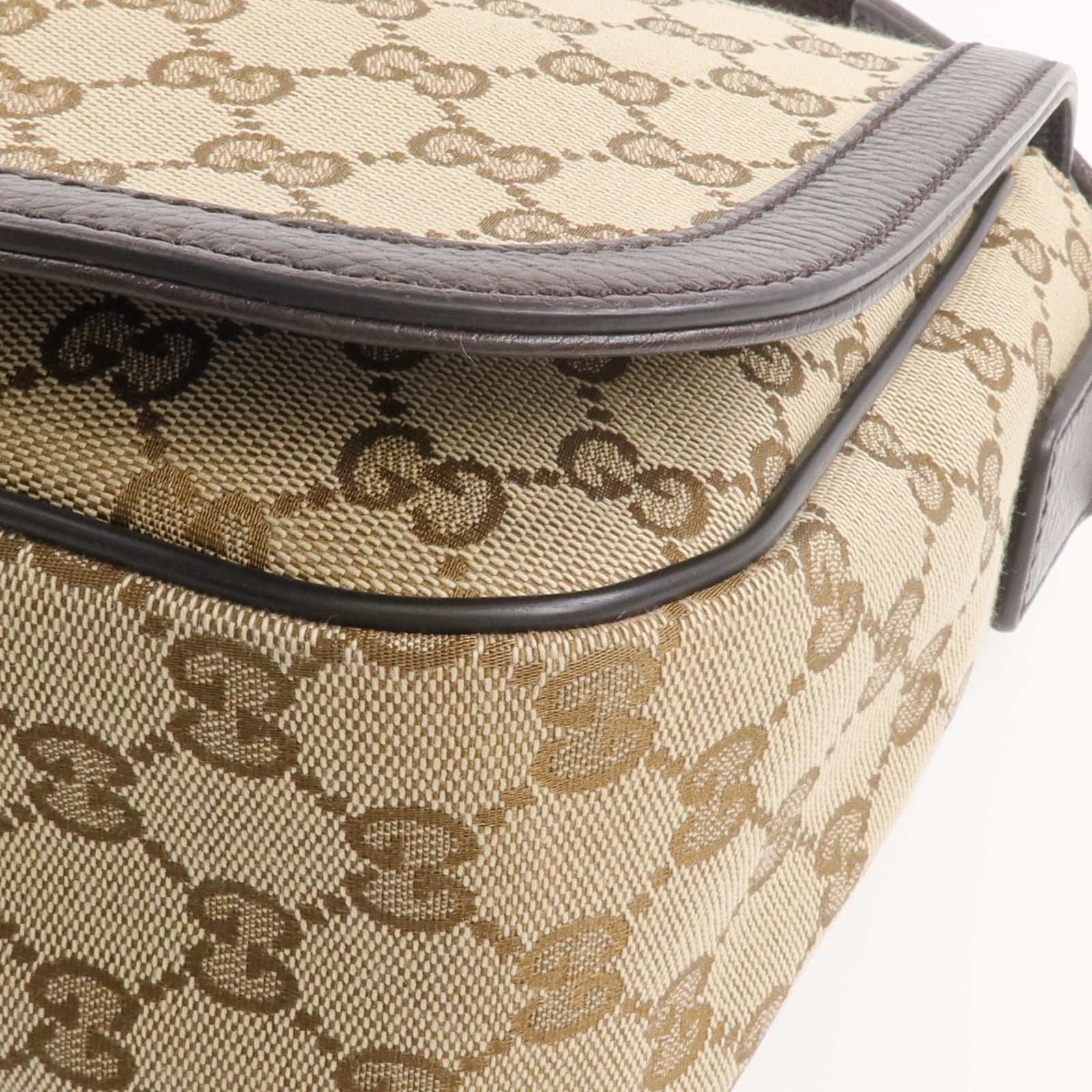 GUCCI 帆布Shoulder/Messenger Bag銀扣肩背袋