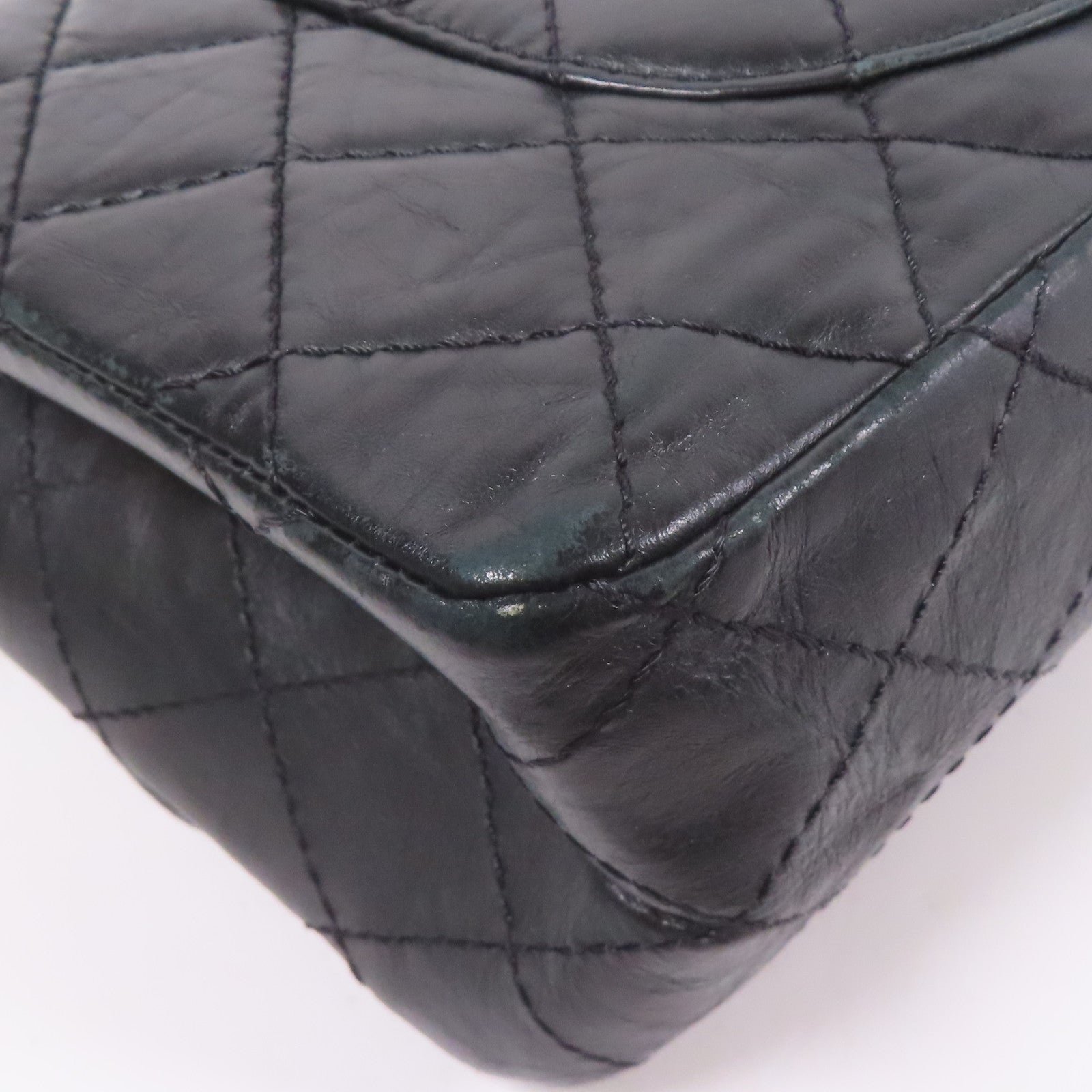 CHANEL 牛皮皮革2.55銀扣鏈帶肩背袋
