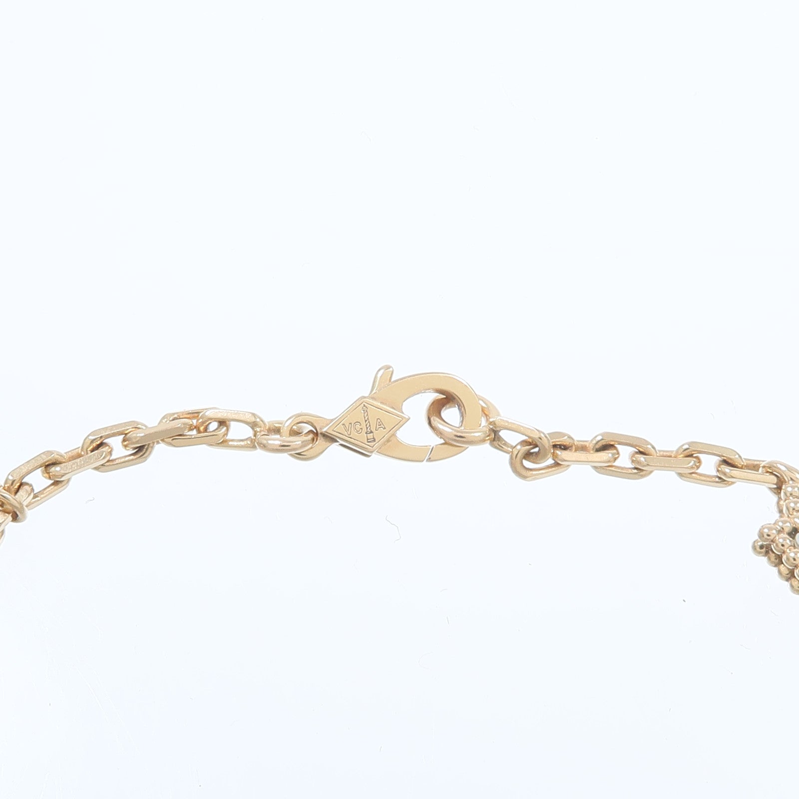 Van Cleef & Arpels 18K玫瑰金Lucky Spring Bracelet 5 Motifs珍珠母貝/縞瑪瑙/紅玉髓手鏈