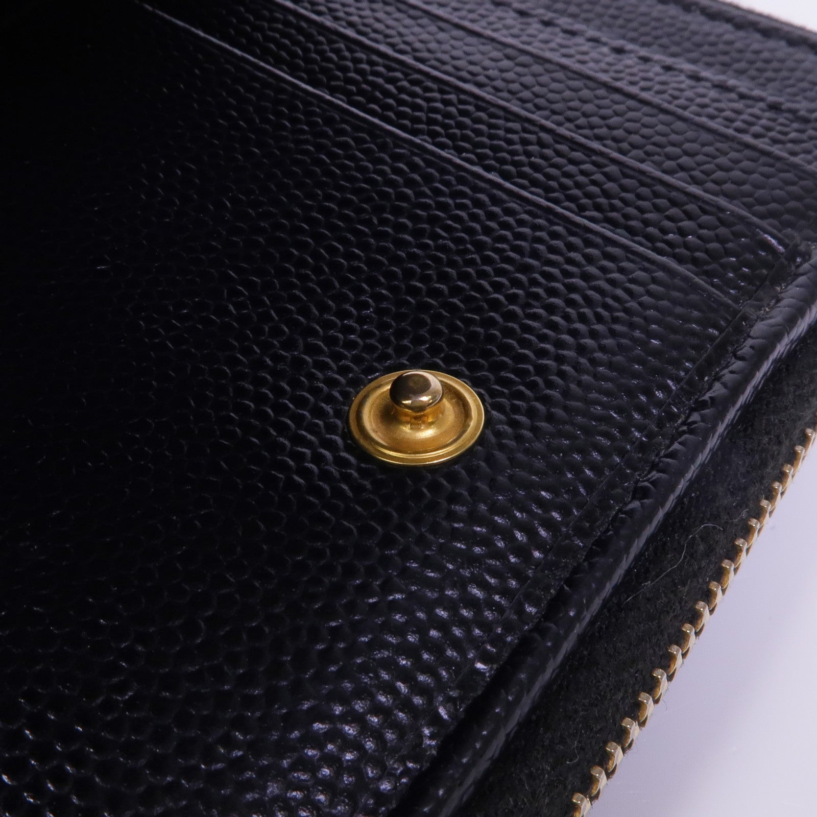 SAINT LAURENT 【激減優惠】牛皮皮革Wallet金扣錢包