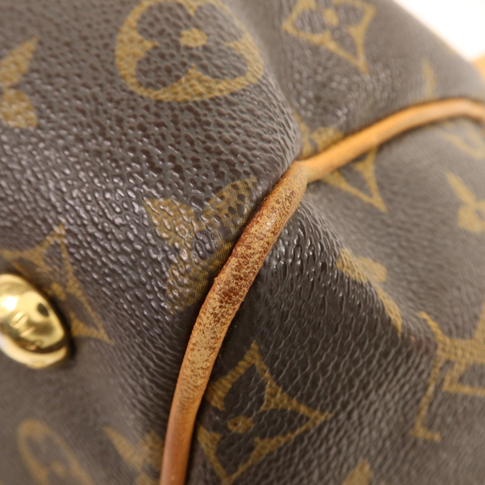 LOUIS VUITTON Monogram Tivoli PM金扣手挽袋