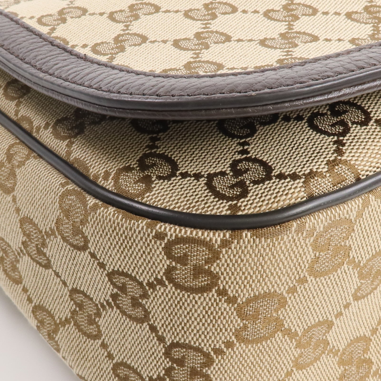 GUCCI 帆布Shoulder/Messenger Bag銀扣肩背袋