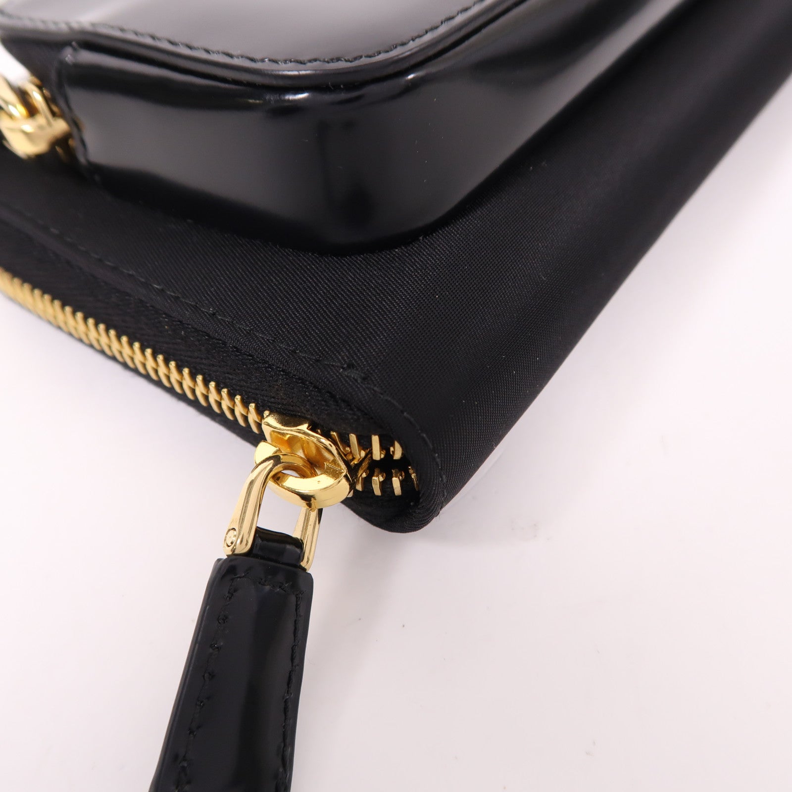 PRADA 尼龍/皮革Shoulder Bag金扣肩背袋