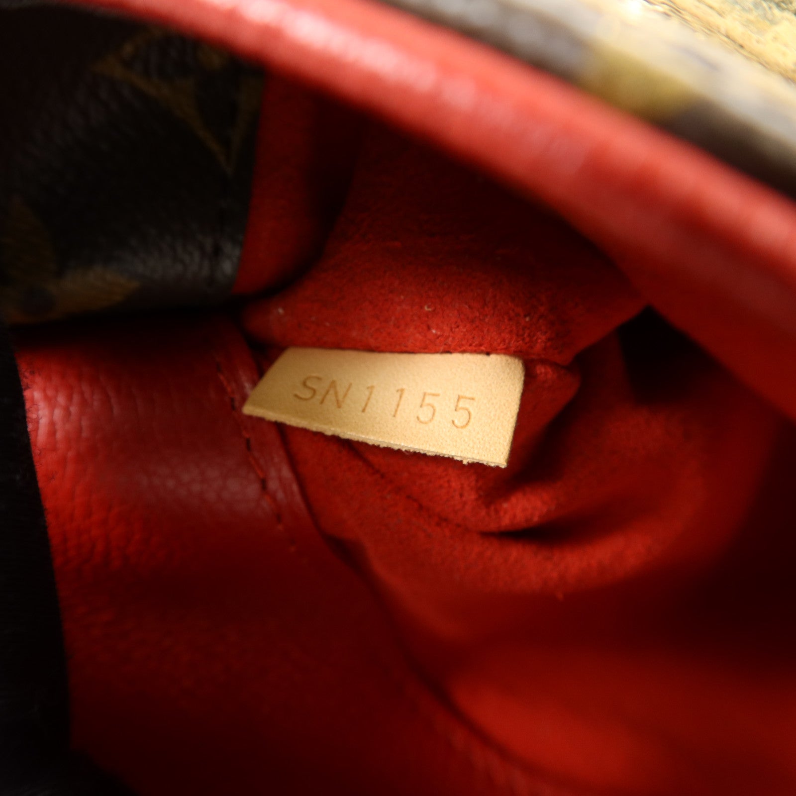 LOUIS VUITTON Monogram Pallas金扣手挽肩背兩用袋棕色/紅色