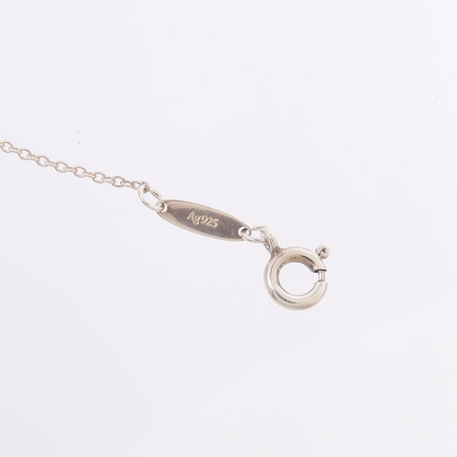 TIFFANY＆CO 925純銀Open Heart Pendant With Diamond SM鑽石項鍊