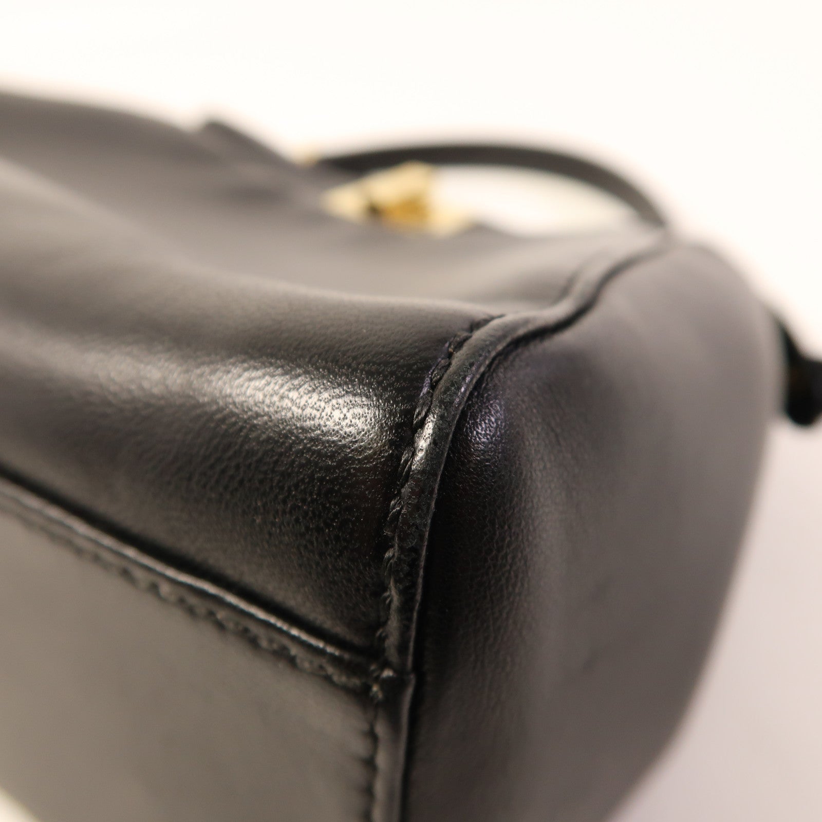 FENDI 羊皮皮革Mini Peekaboo金扣手挽肩背兩用袋