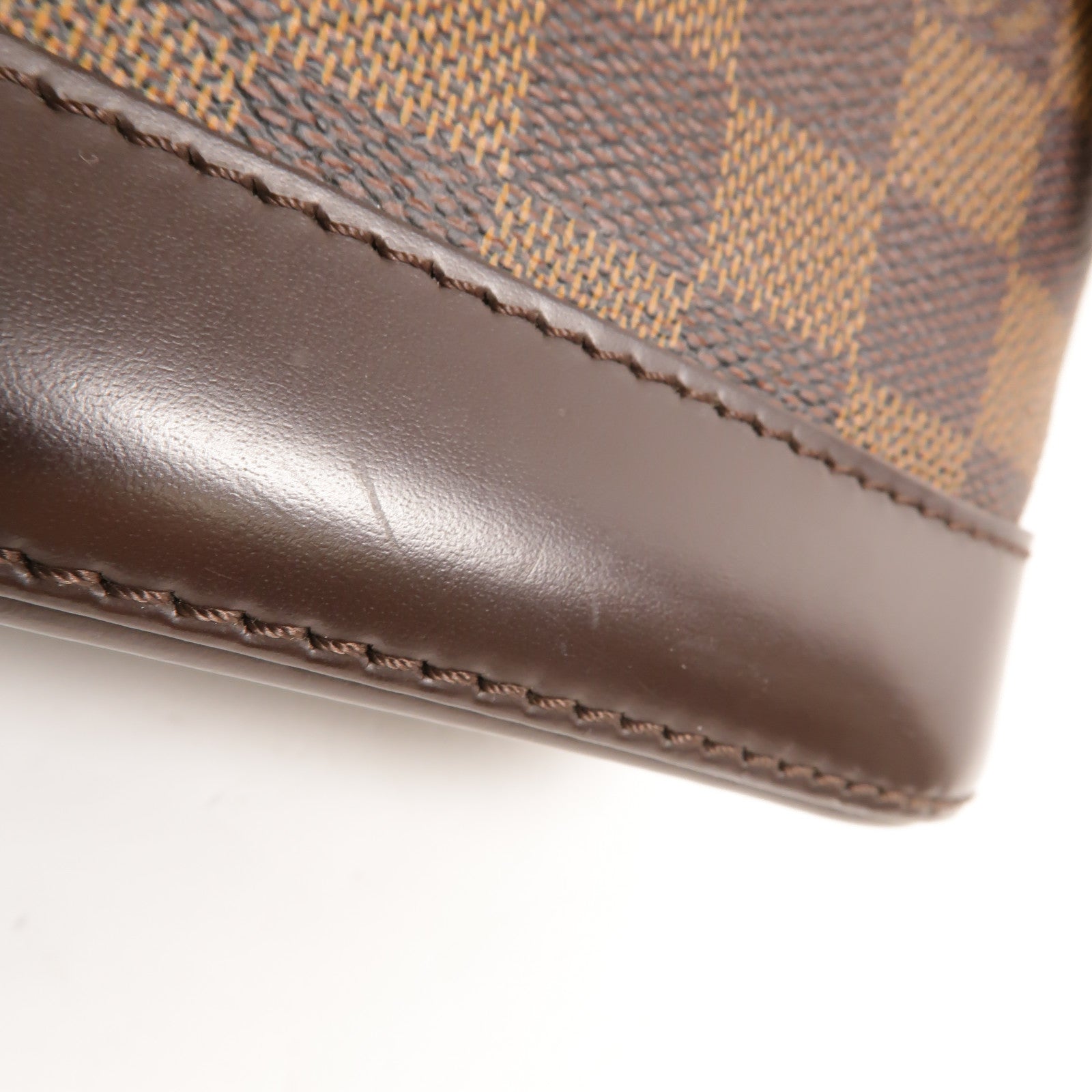 LOUIS VUITTON Damier Alma BB金扣手挽肩背兩用袋棕色