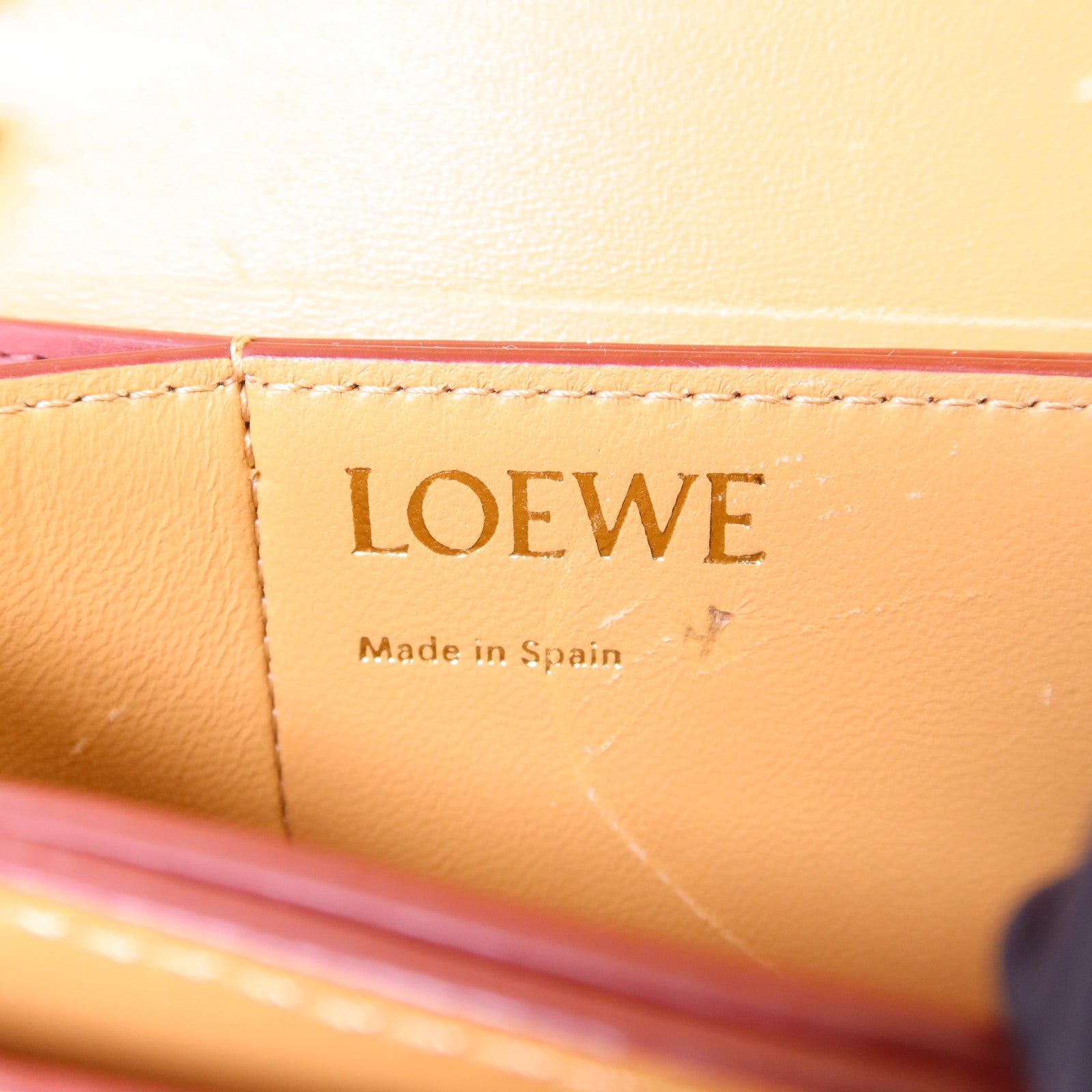 LOEWE 【激減優惠】羊皮皮革Goya金扣肩背袋
