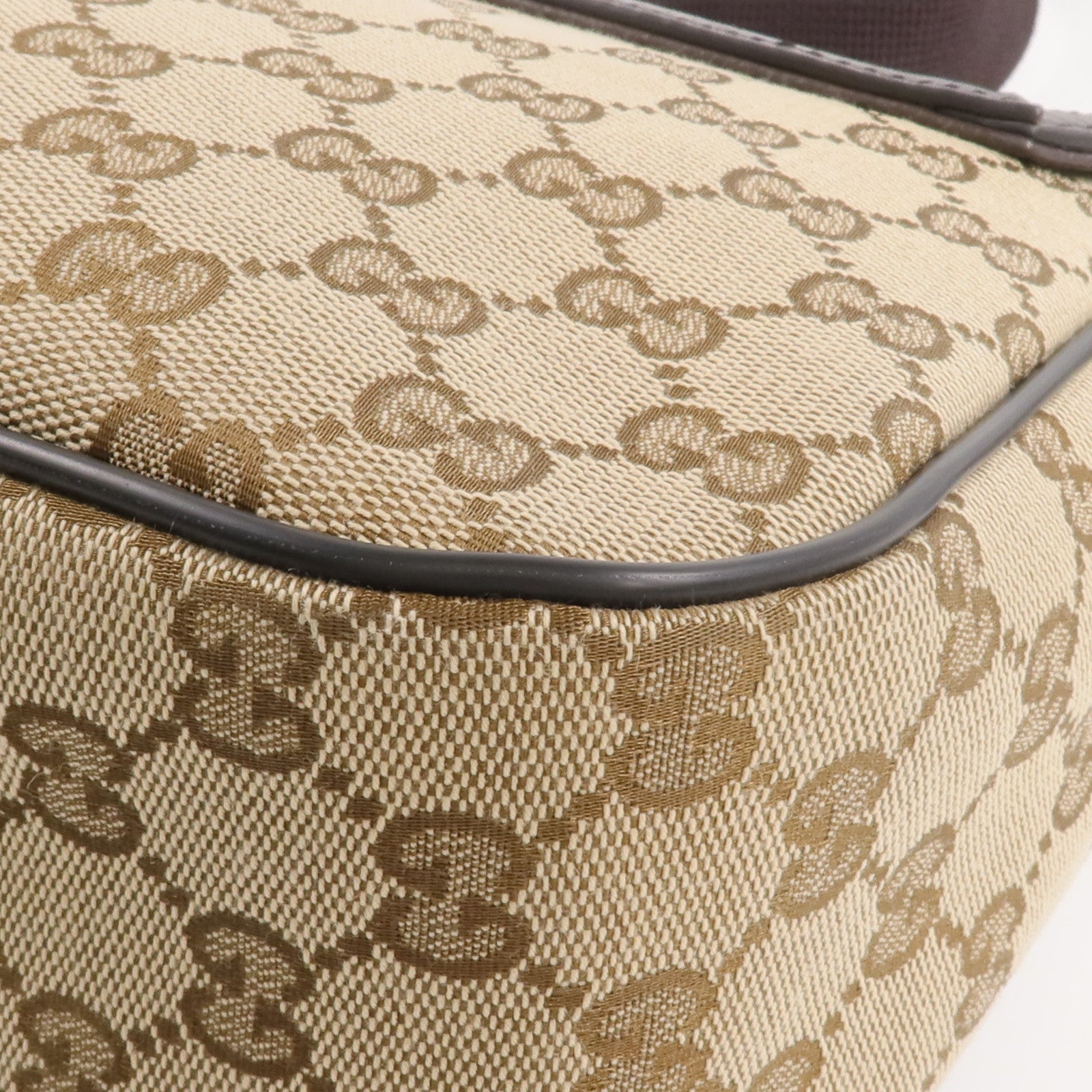 GUCCI 帆布Shoulder/Messenger Bag銀扣肩背袋
