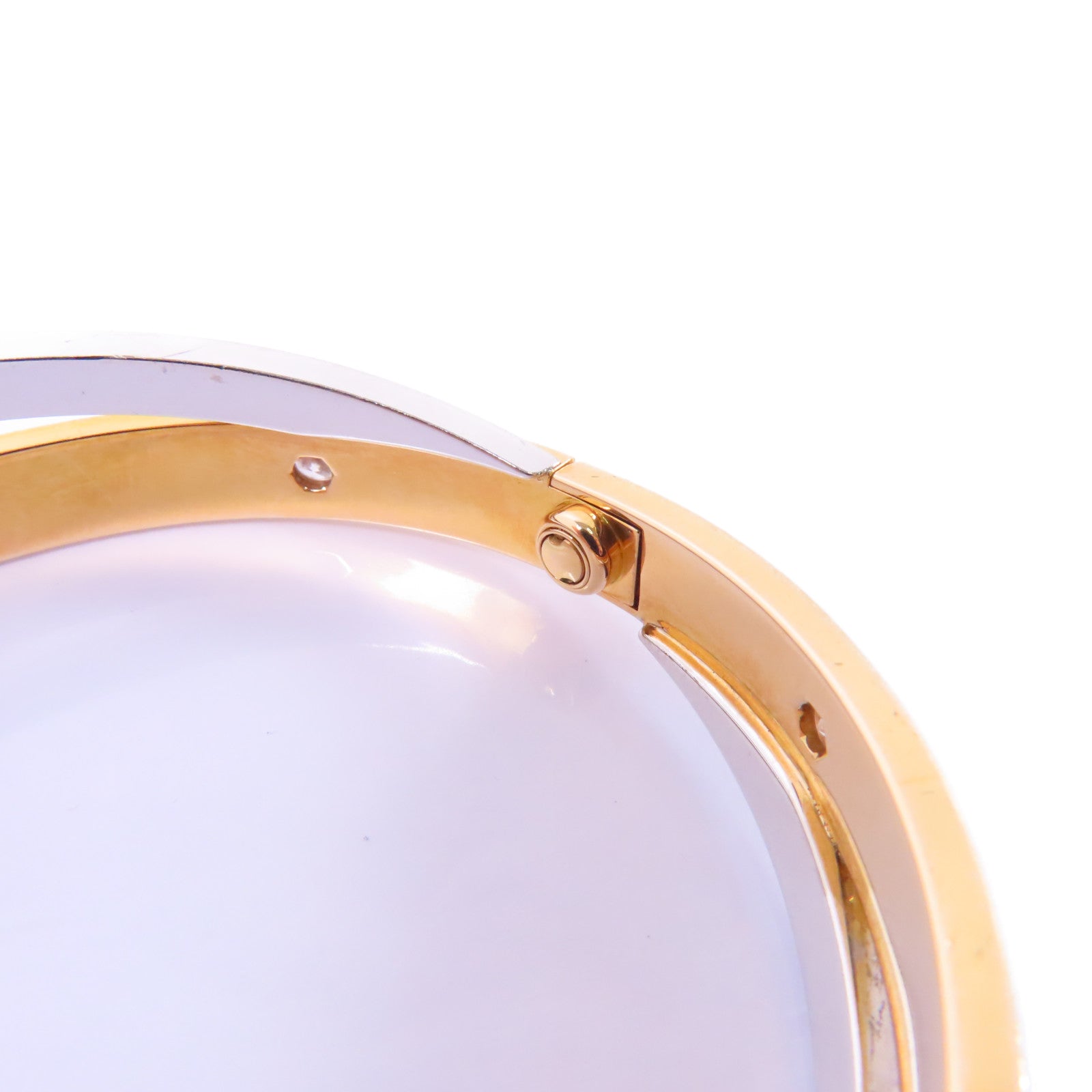 CARTIER 18K玫瑰金/白金Double Love Bracelet 12P Diamond鑽石手鐲