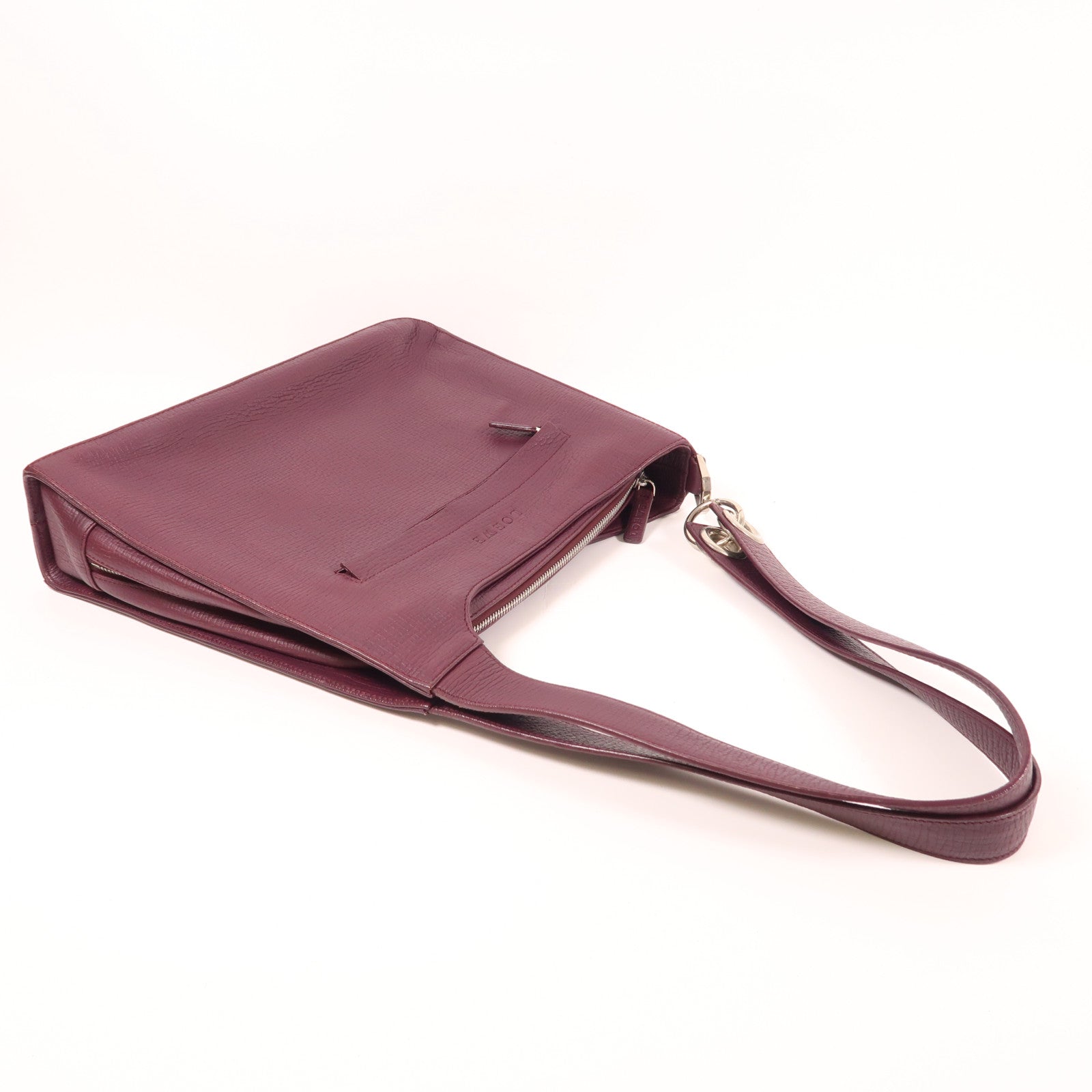 LOEWE 【激減優惠】牛皮皮革Shoulder Bag銀扣肩背袋