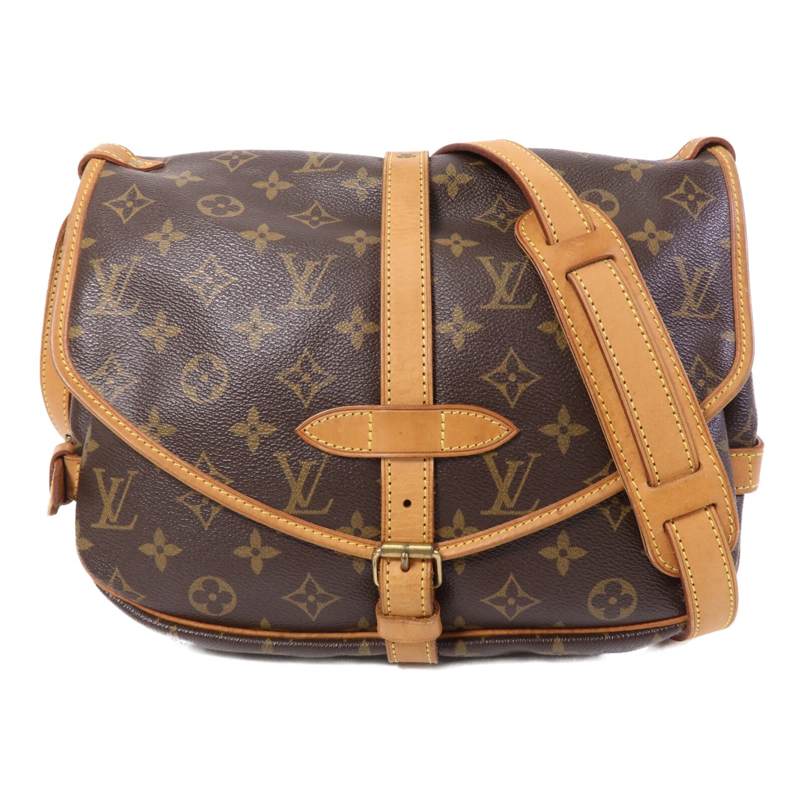 LOUIS VUITTON Monogram Saumur 30金扣肩背袋