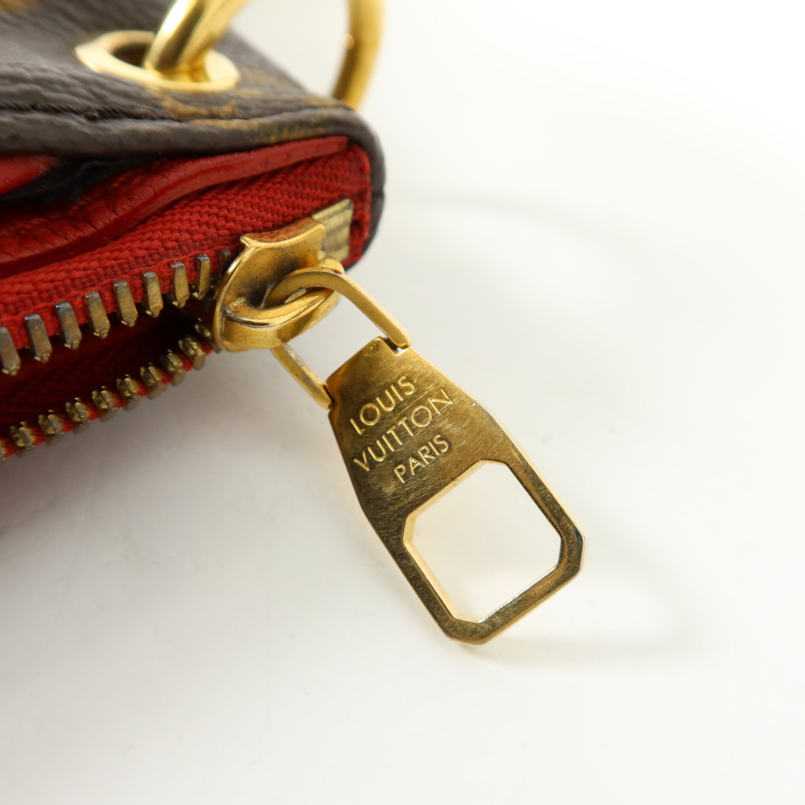 LOUIS VUITTON Monogram Pallas金扣手挽肩背兩用袋棕色/紅色