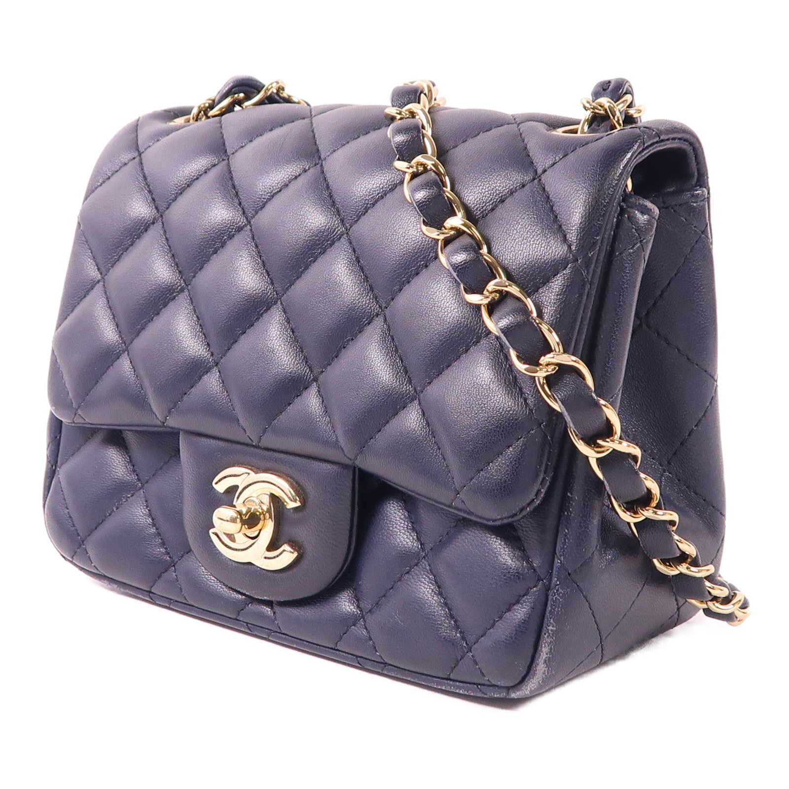 CHANEL 【激減優惠】羊皮皮革Mini Classic 17金扣鏈帶肩背袋