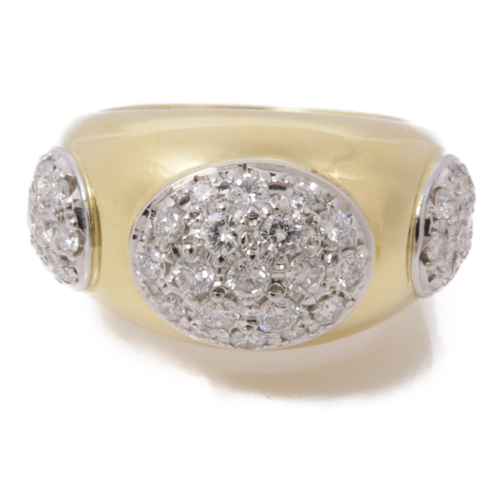 JEWELRY【激減優惠】 18K黃金/PT900鉑金Diamond Ring鑽石戒指US#6.75