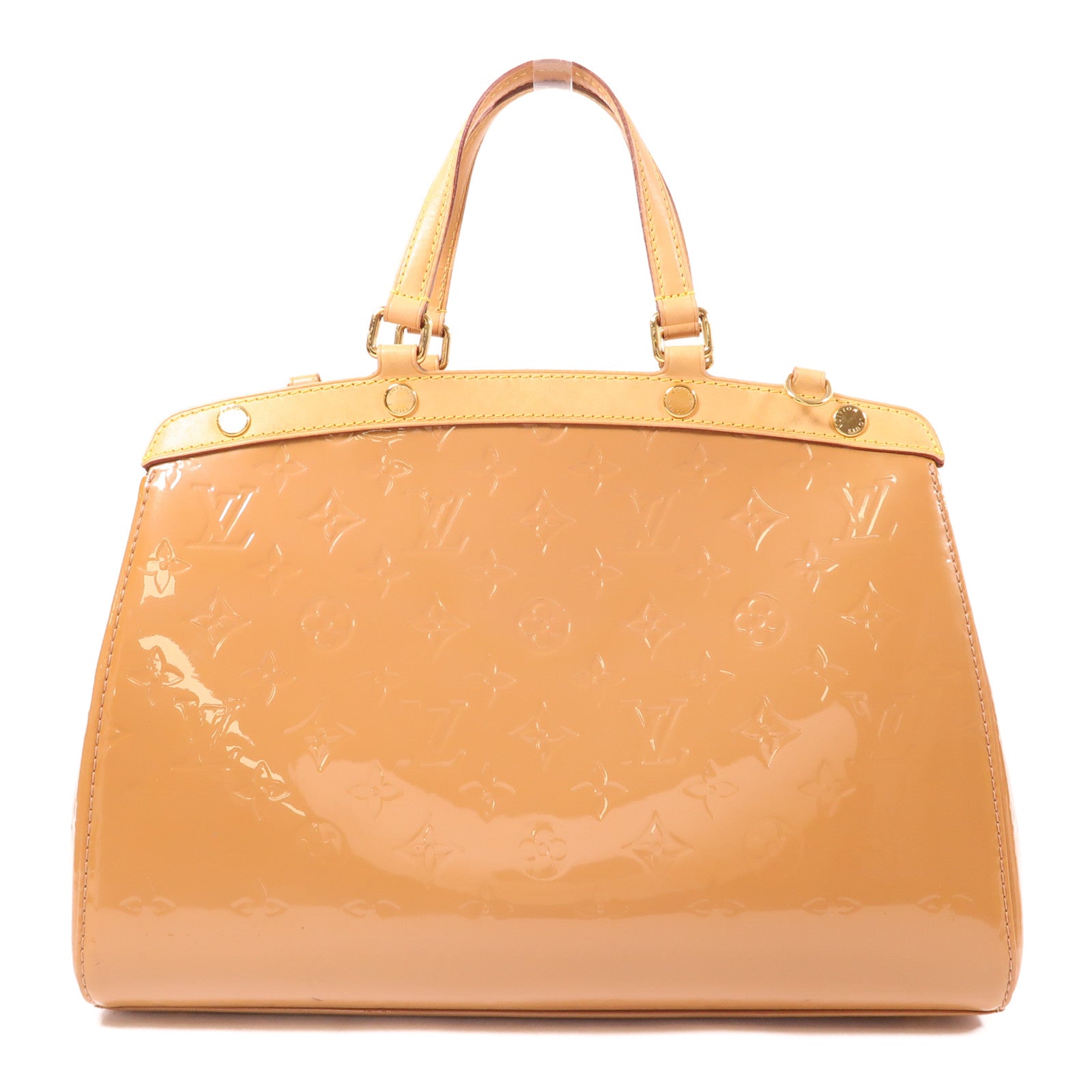 LOUIS VUITTON LV GHW Brea MM 2 Way Shoulder Bag M91588 Monogram Vernis Beige