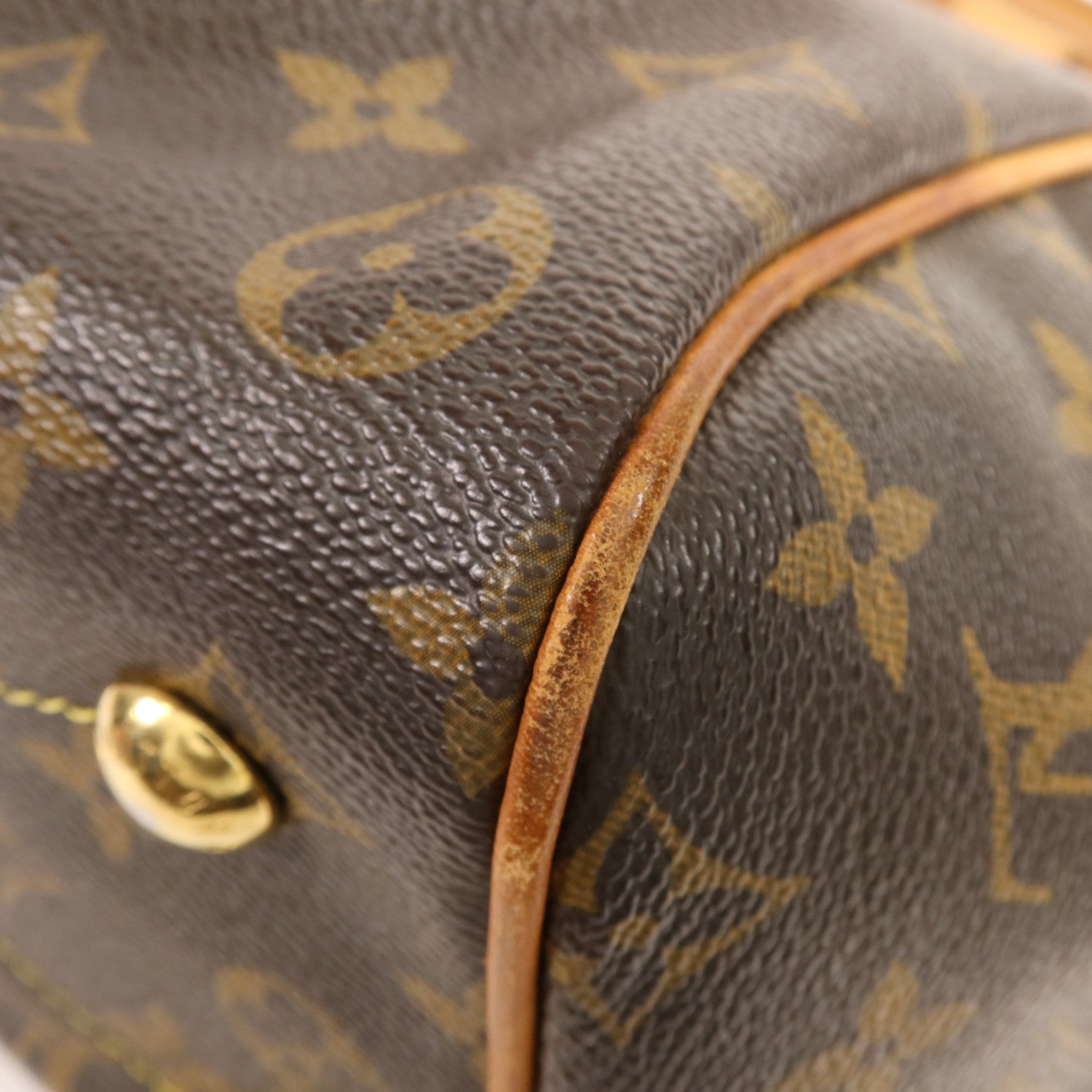 LOUIS VUITTON Monogram Tivoli PM金扣手挽袋