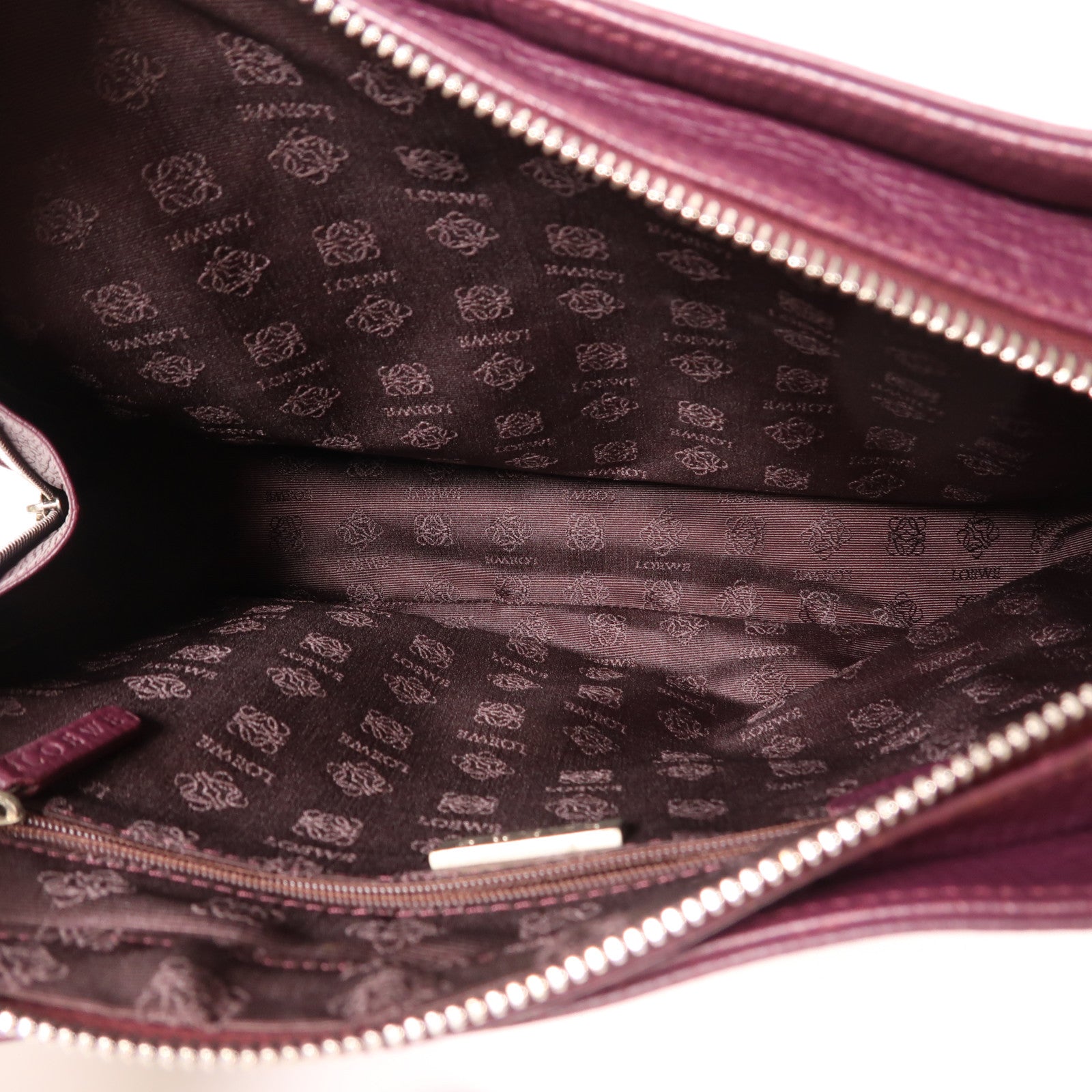 LOEWE 【激減優惠】牛皮皮革Shoulder Bag銀扣肩背袋