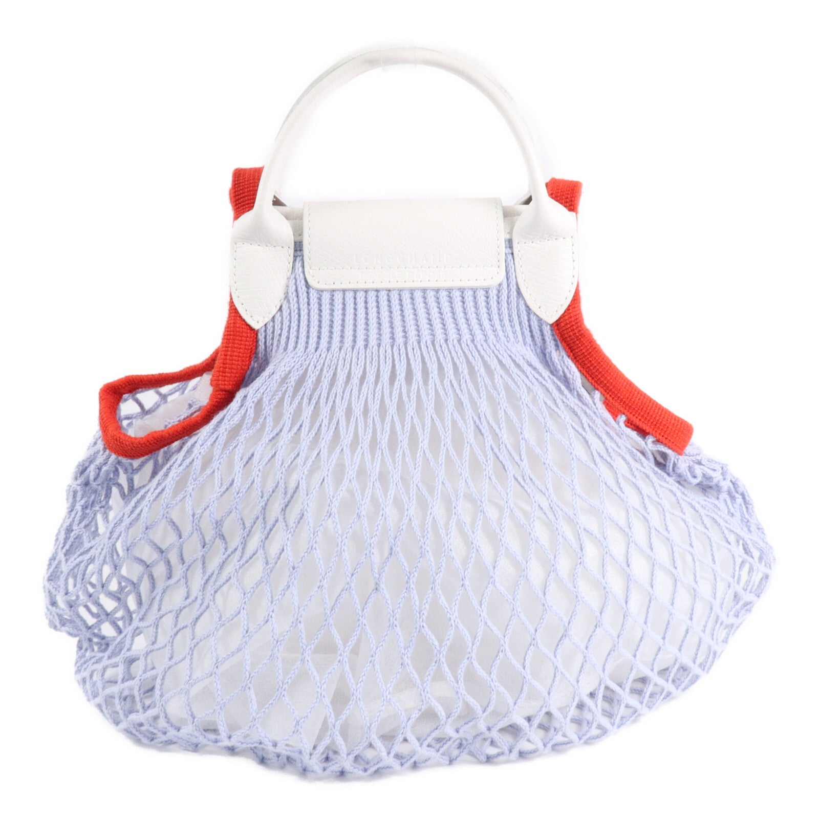 Longchamp 棉質/牛皮皮革Le Pliage Mesh Bag手挽肩背兩用袋