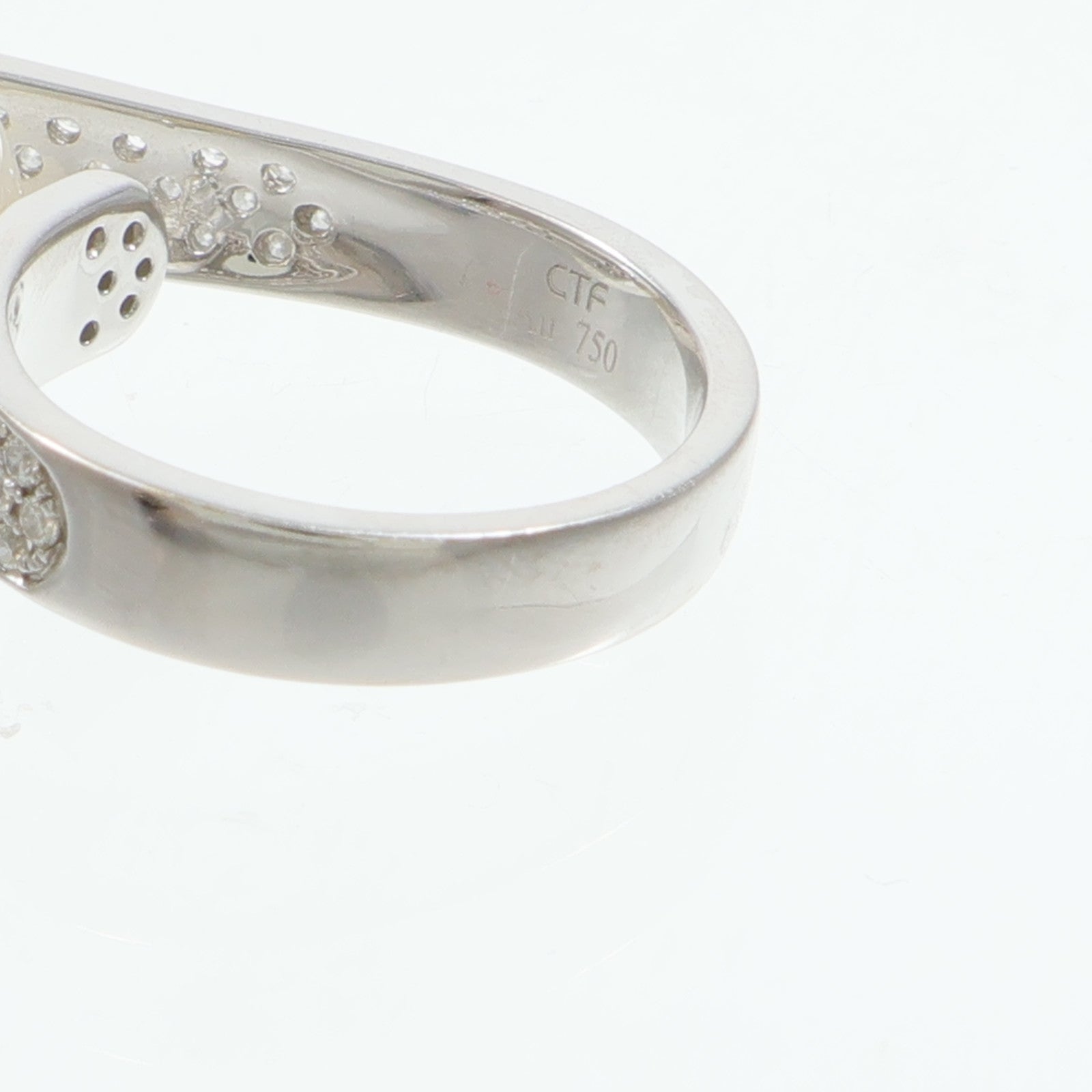 JEWELRY 18K白金Pearl Diamond Ring珍珠/鑽石戒指