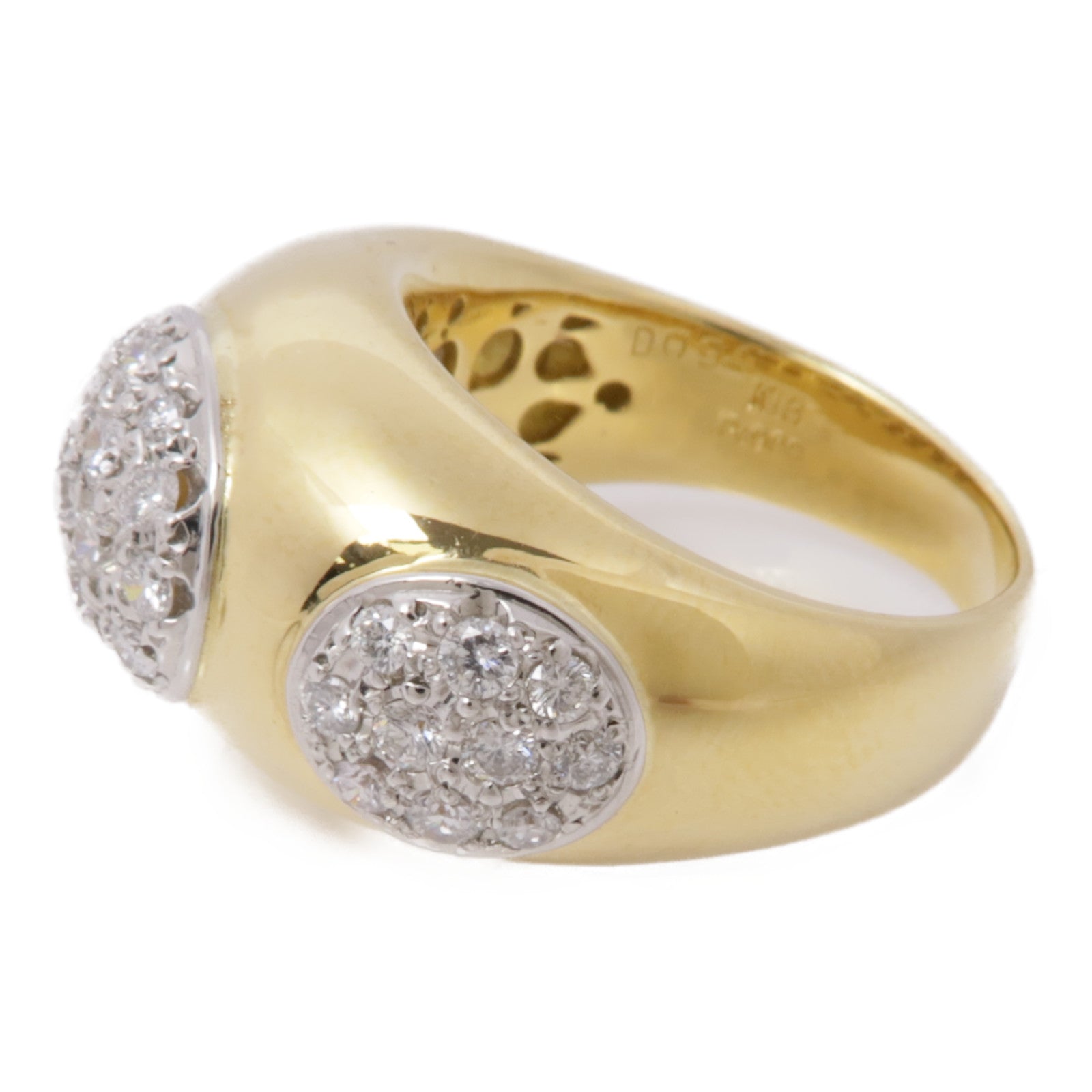 JEWELRY 【激減優惠】18K黃金/PT900鉑金Diamond Ring鑽石戒指US#6.75