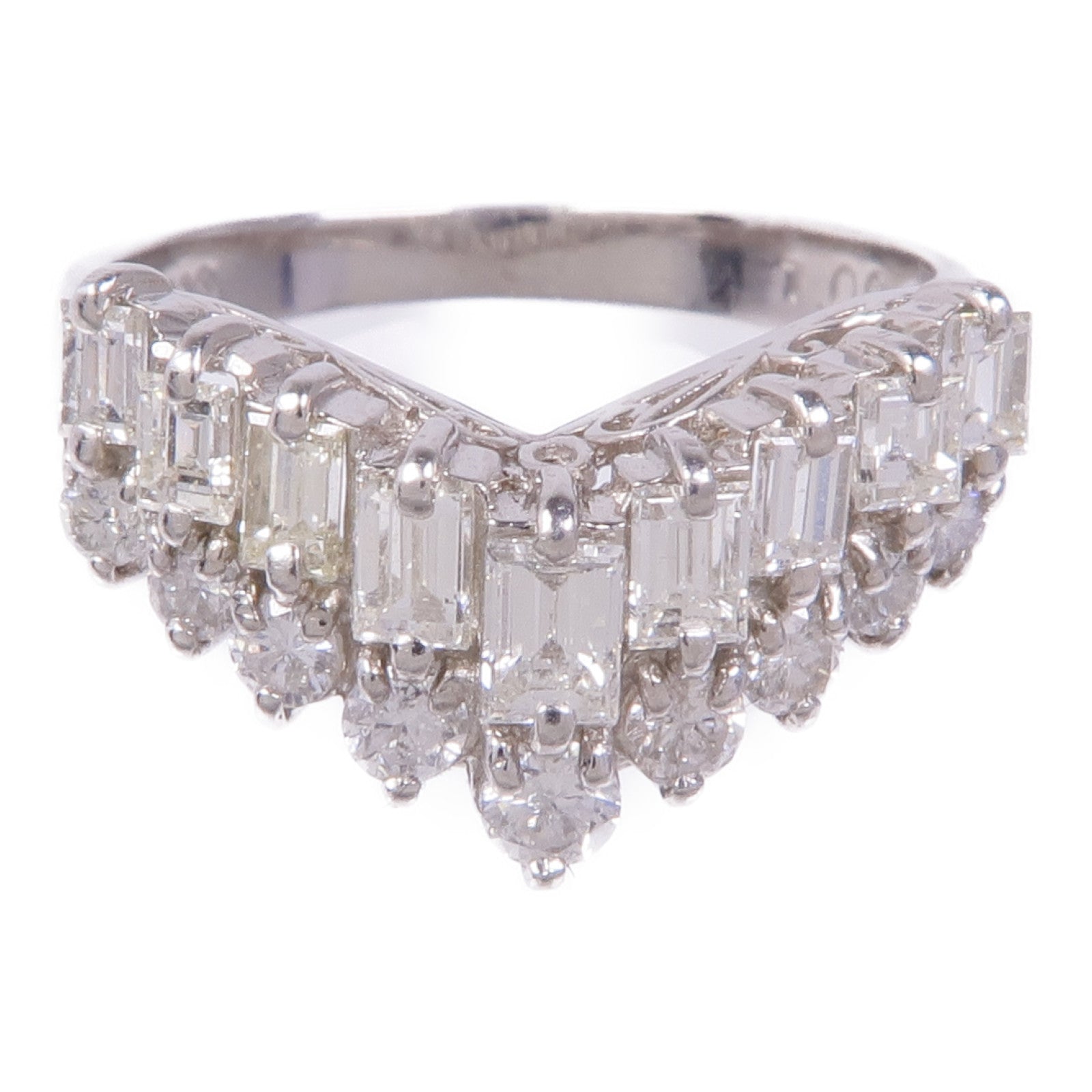 JEWELRY Diamond Ring PT900 Platinum US#5.5