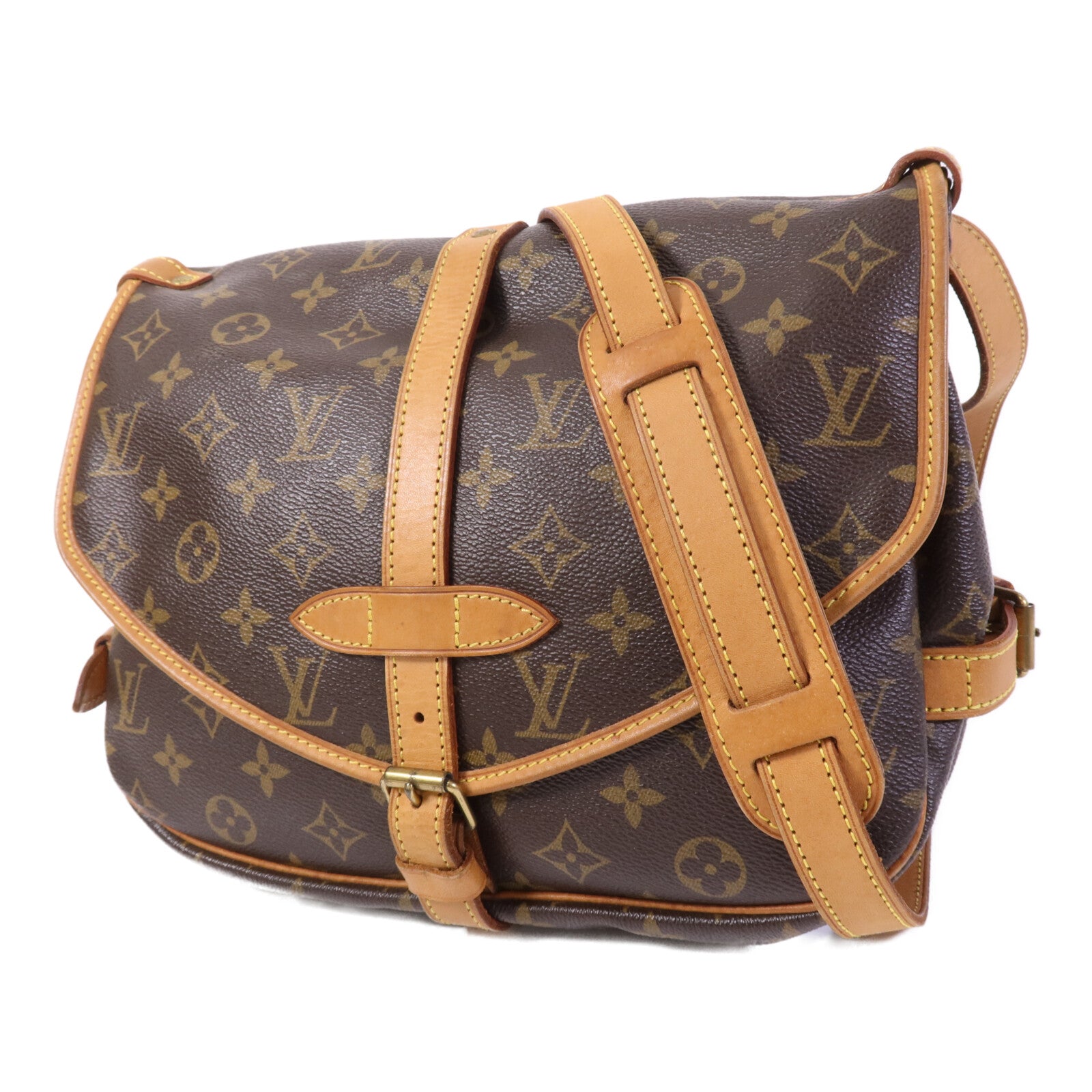 LOUIS VUITTON Monogram Saumur 30金扣肩背袋