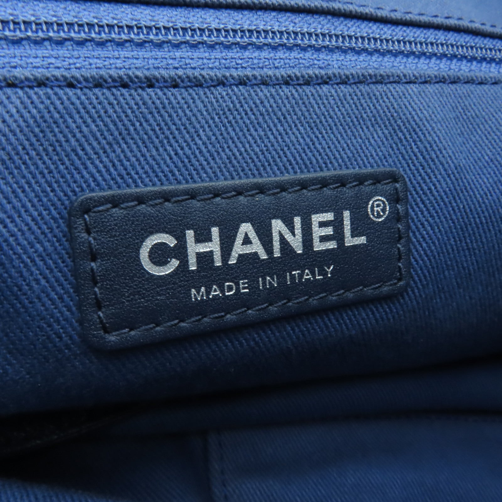 CHANEL 【激減優惠】帆布2way Shoulder Bag銀扣手挽肩背兩用袋藍色