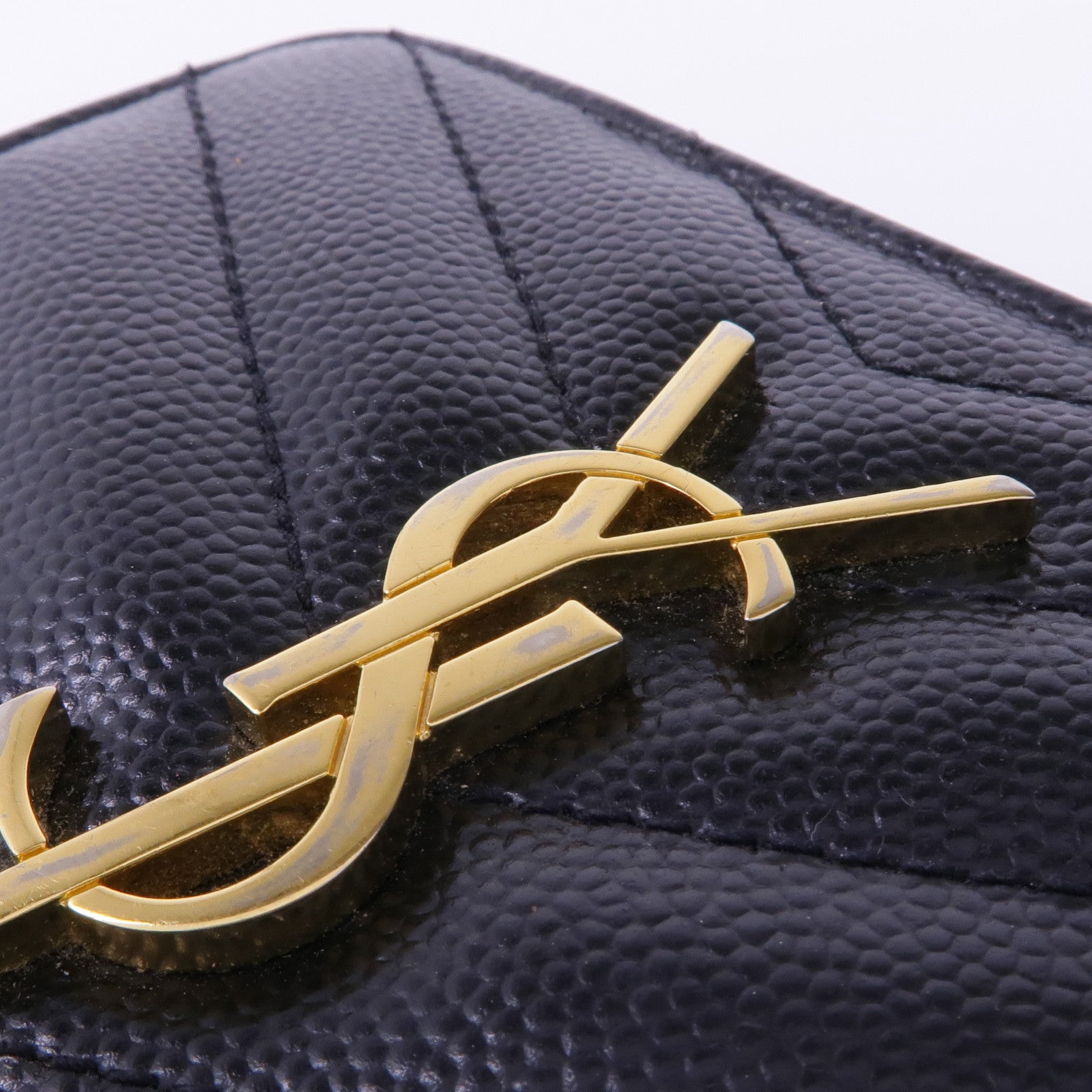 SAINT LAURENT 【激減優惠】牛皮皮革Wallet金扣錢包