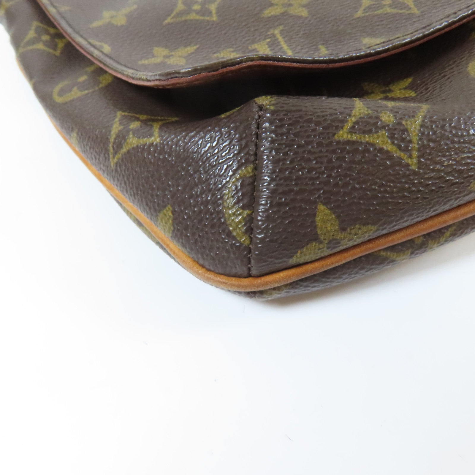 LOUIS VUITTON Monogram Musette Tango金扣肩背袋啡色