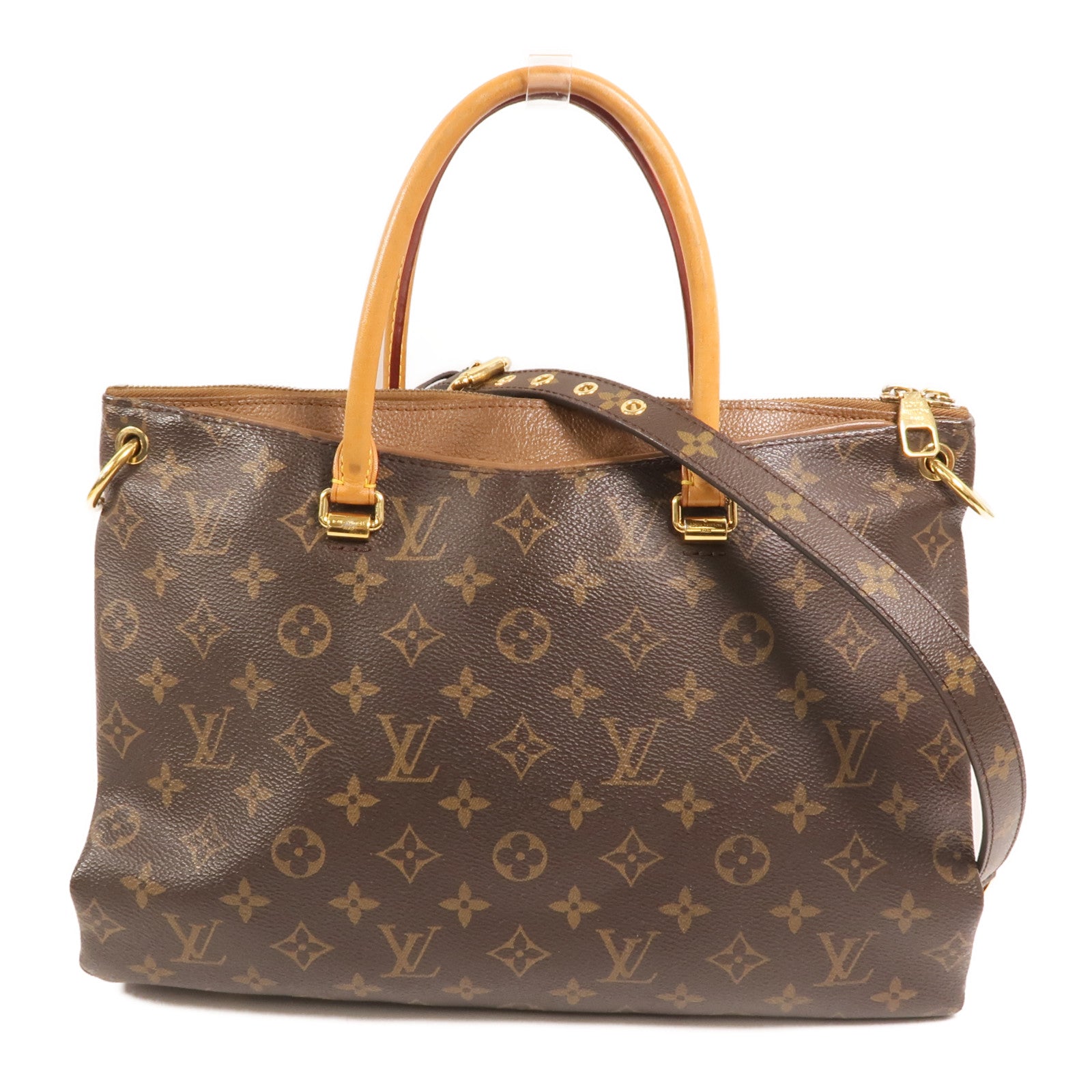 LOUIS VUITTON Monogram Pallas MM金扣手挽肩背兩用袋