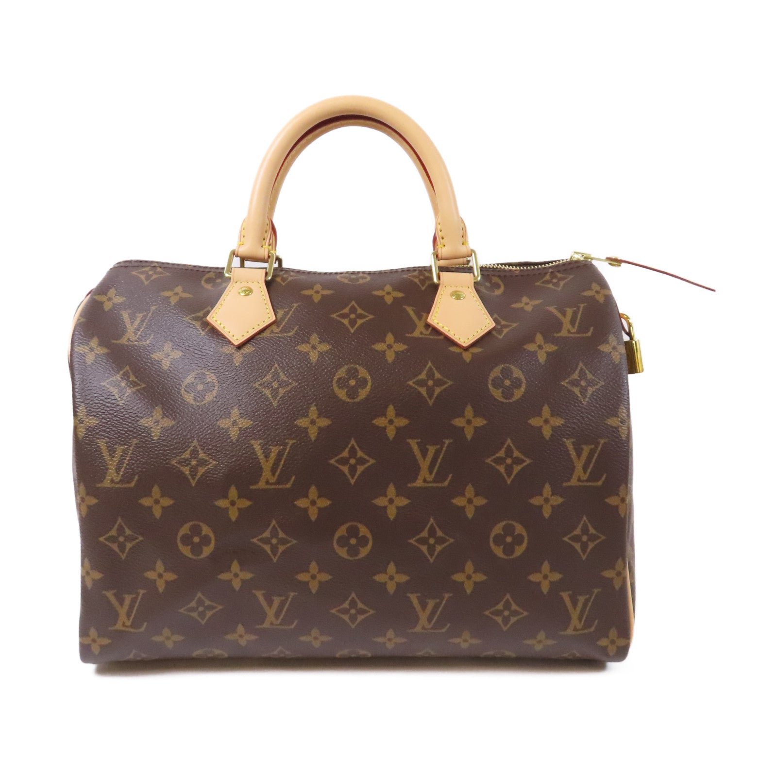 LOUIS VUITTON Monogram Speedy 30金扣手挽袋啡色