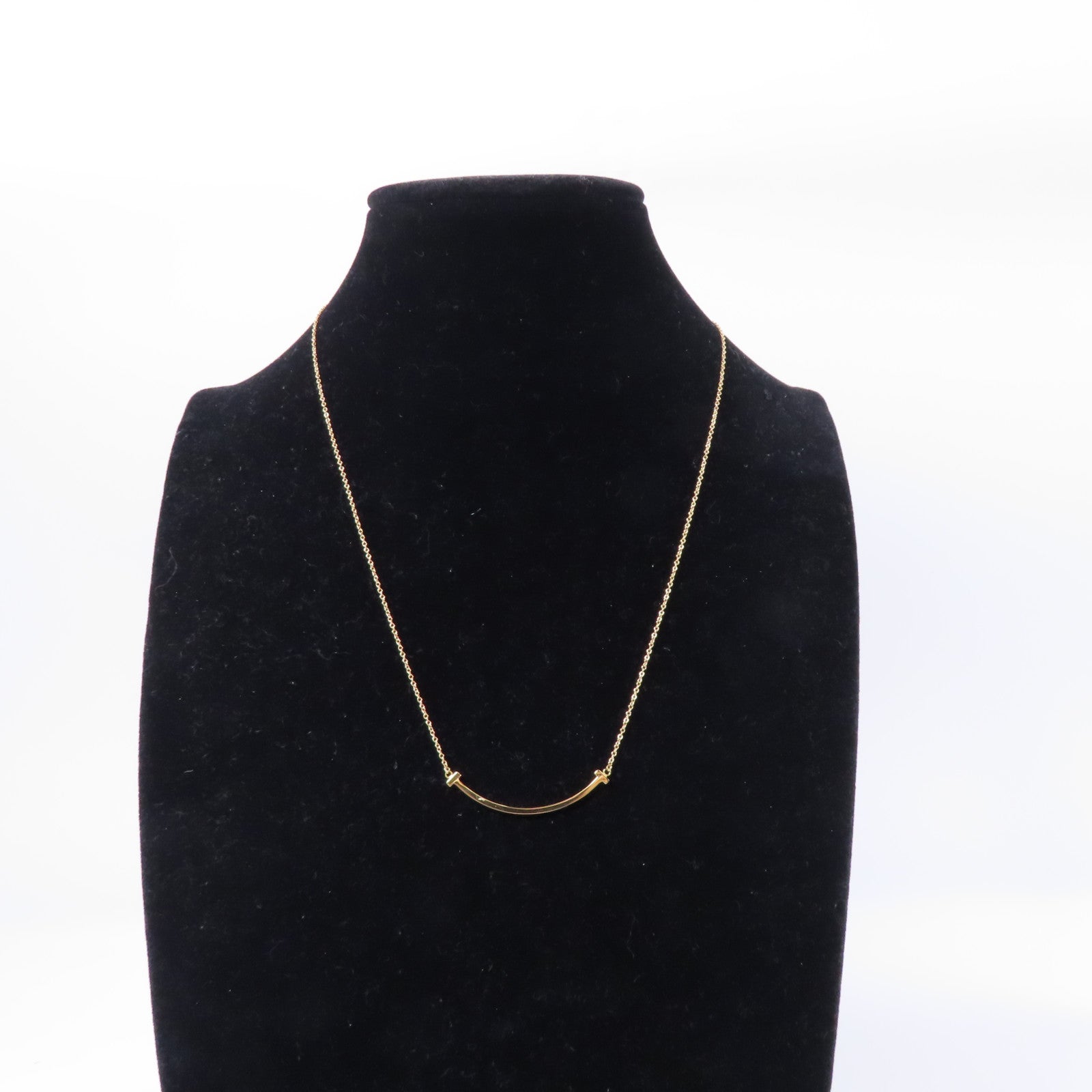 TIFFANY＆CO 18K黃金T Smile Necklace項鍊