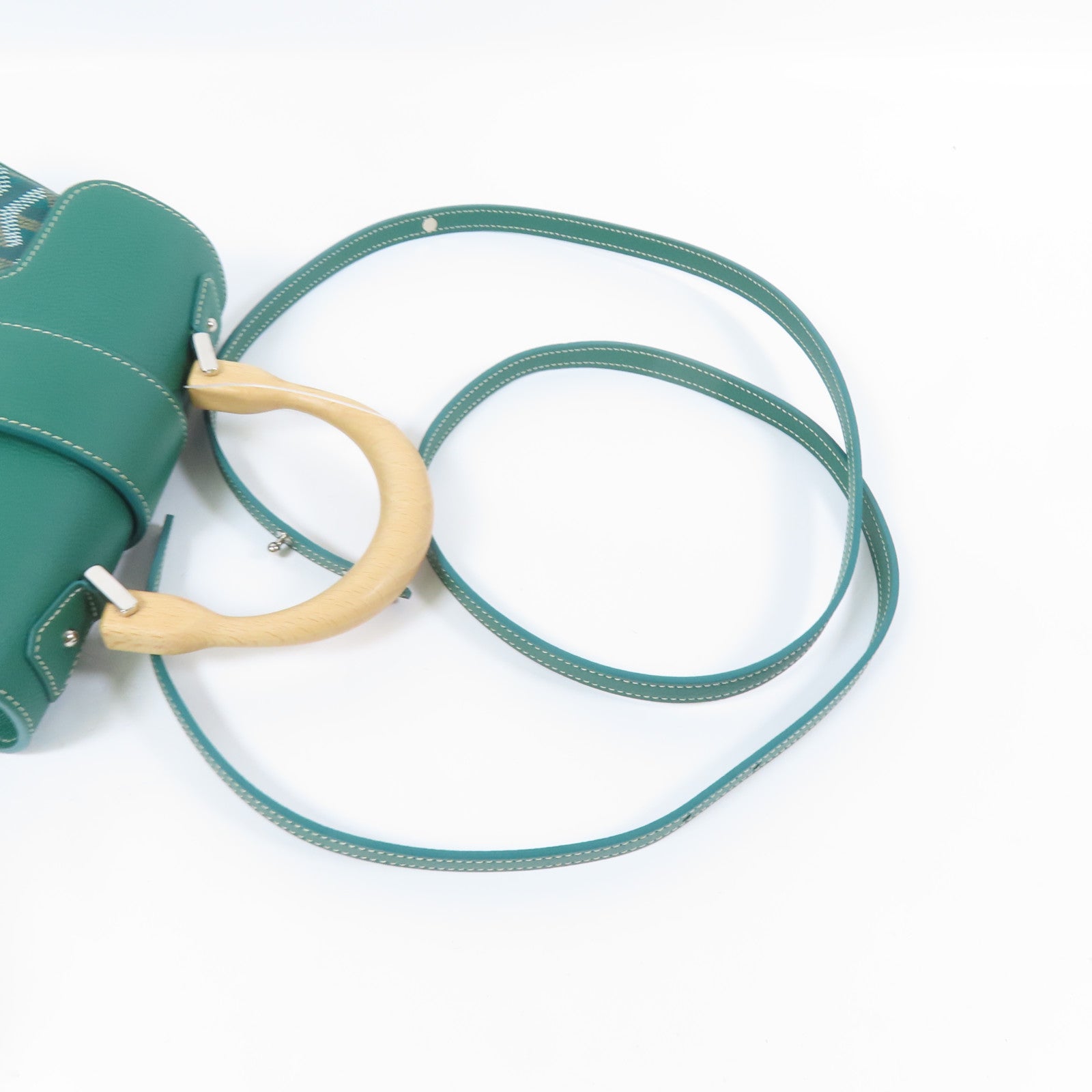 GOYARD 塗層帆布Saigon銀扣手挽肩背兩用袋