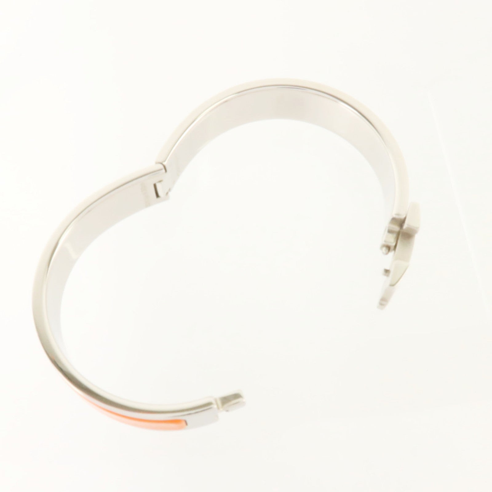 HERMES 金屬/琺瑯Clic H Bracelet銀扣手鏈