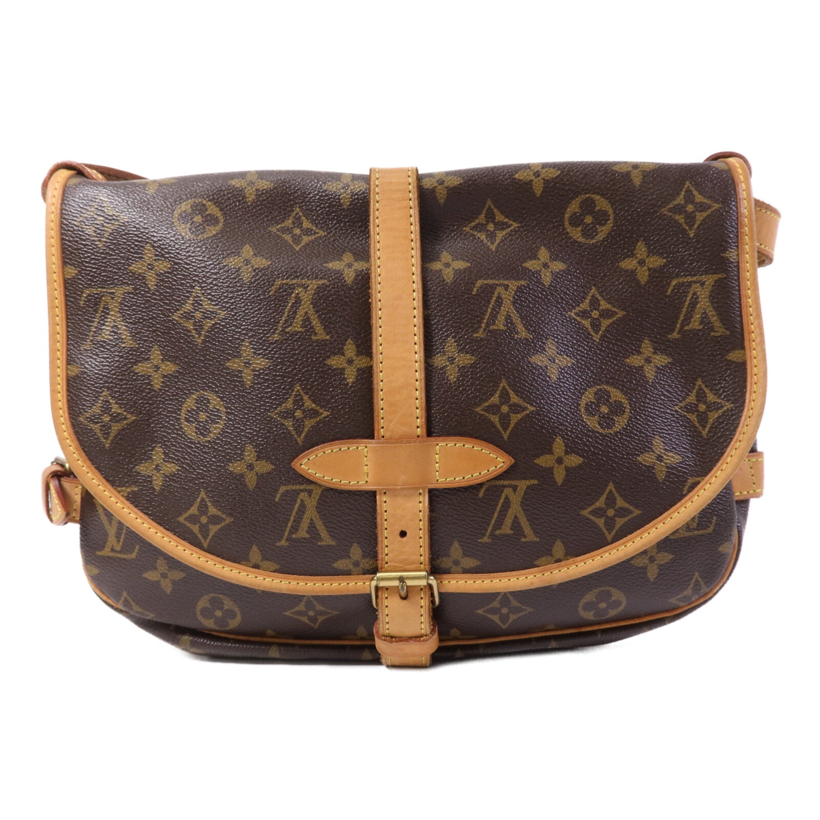 LOUIS VUITTON Monogram Saumur 30金扣肩背袋