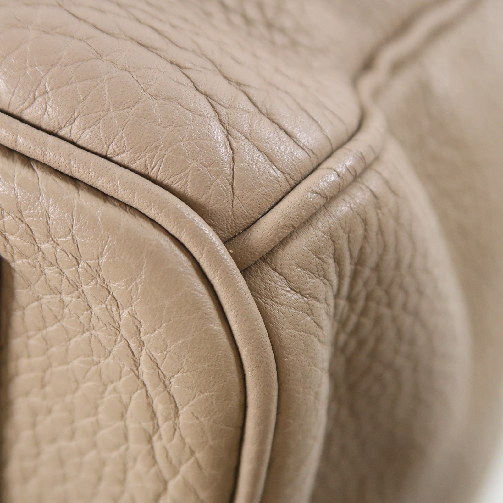 HERMES Clemence皮革Haut A Courroies 40銀扣手挽袋Gris Tourterelle淺灰色