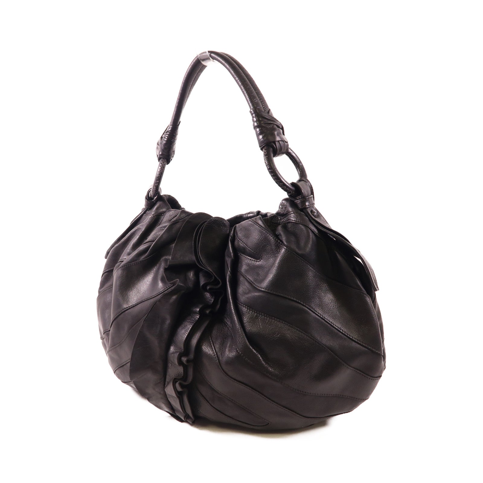 PRADA 皮革Shoulder Bag銀扣肩背袋