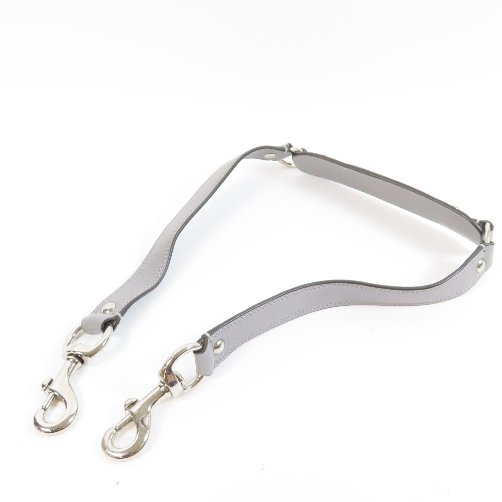 COACH 【激減優惠】牛皮皮革2 Way Shoulder Bag銀扣手挽肩背兩用袋灰色