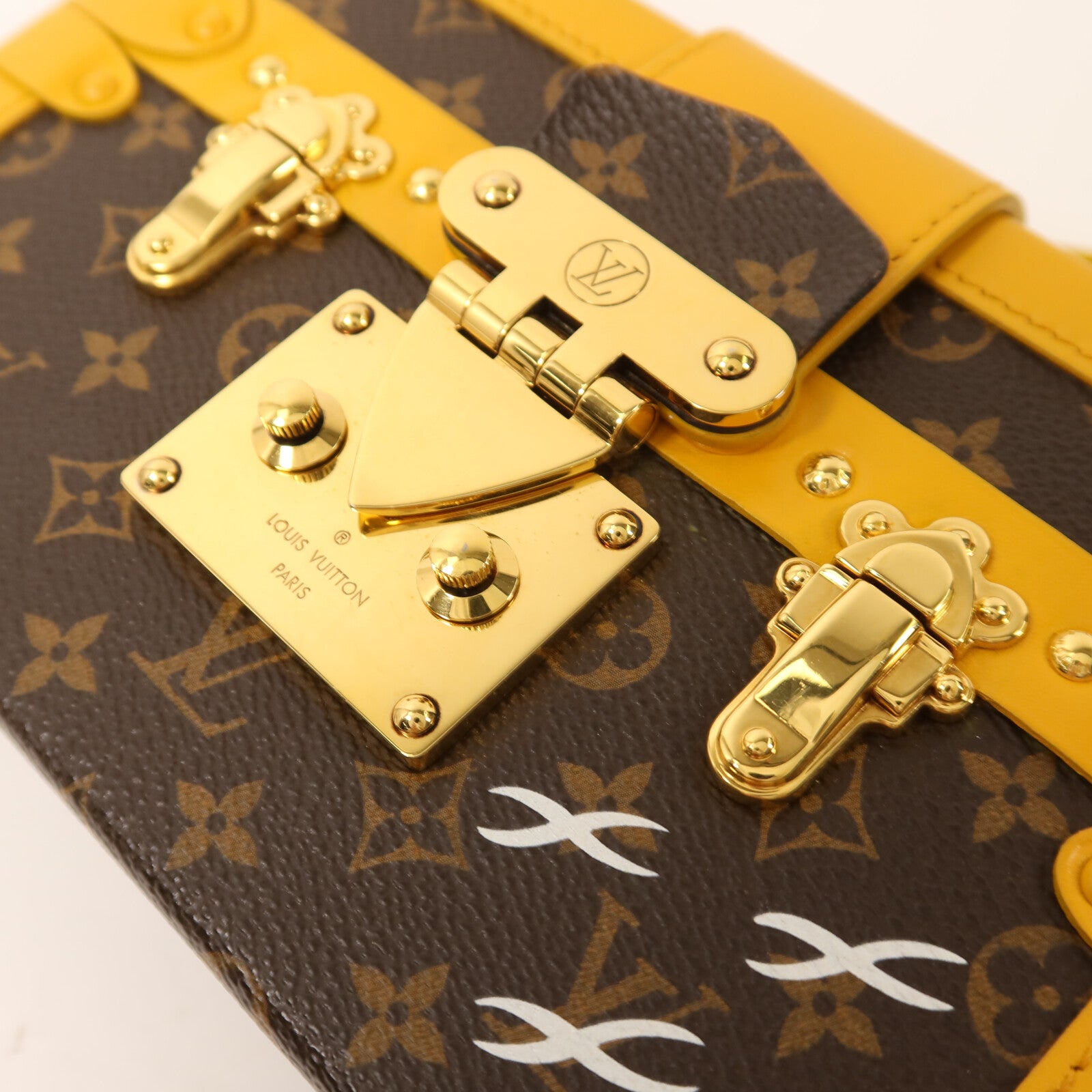 LOUIS VUITTON Monogram Petite Malle金扣肩背袋