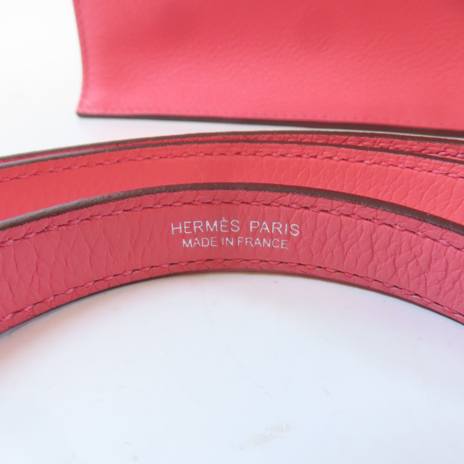 HERMES Evercolor皮革Kelly Danse II銀扣肩背袋腰包Rose Azalee/粉紅色