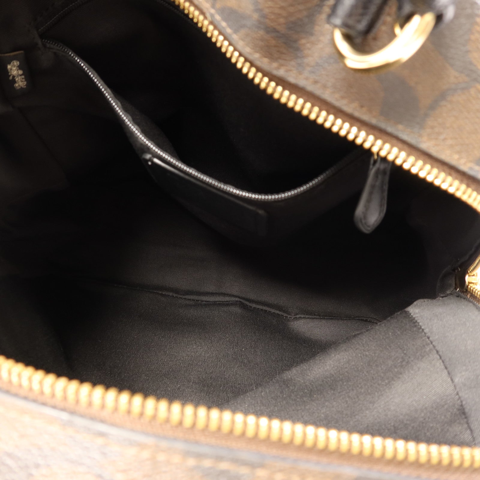 COACH 塗層帆布Backpack金扣背包