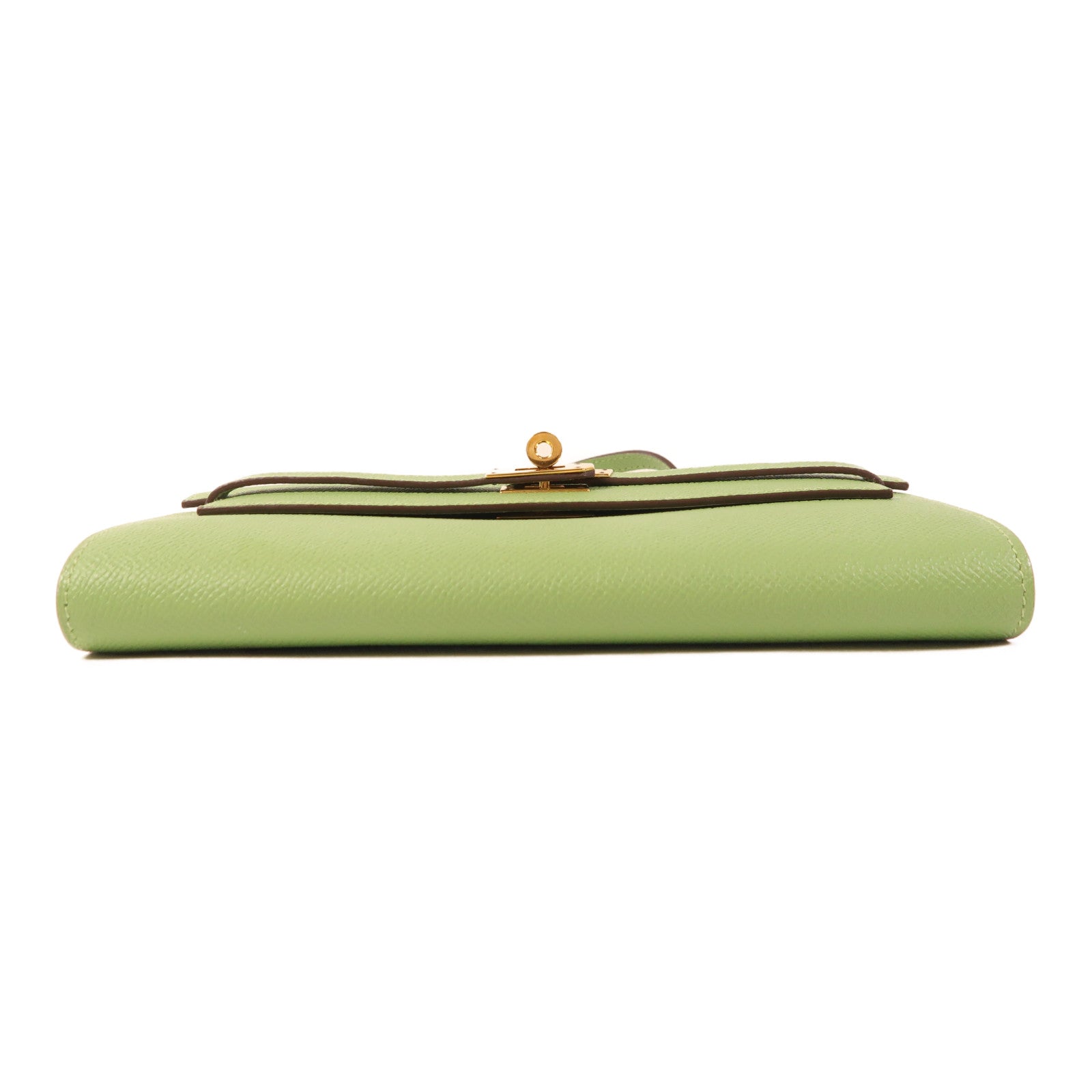 HERMES Epsom皮革Kelly To Go金扣肩背袋Vert Criquet