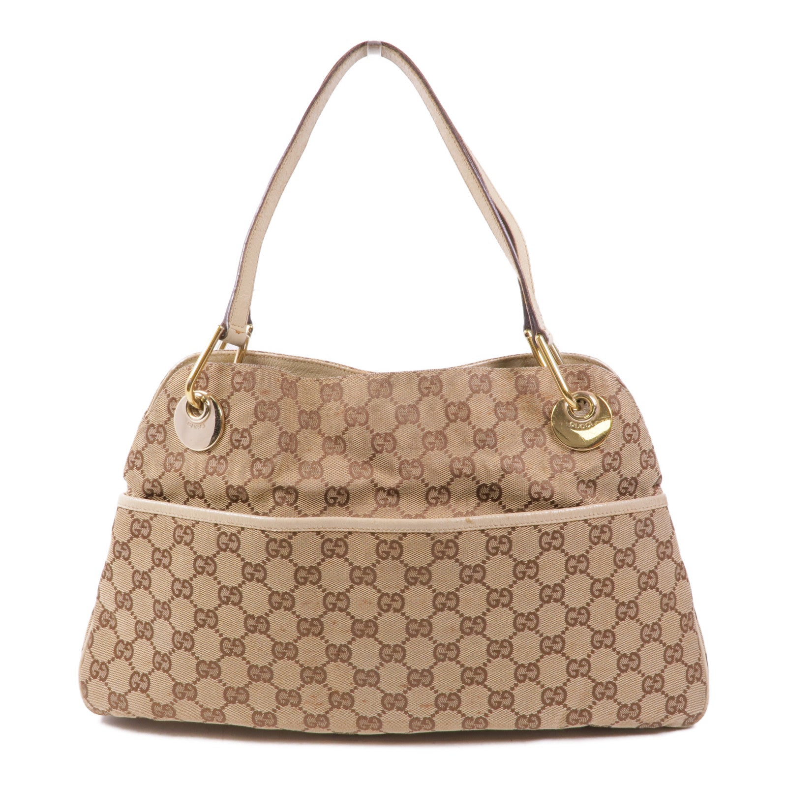 GUCCI 【萬聖節商品】帆布Shoulder Bag金扣肩背袋