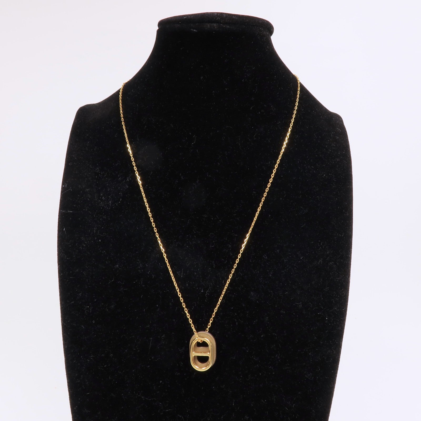 HERMES 金屬/皮革O Maillon Necklace項鍊